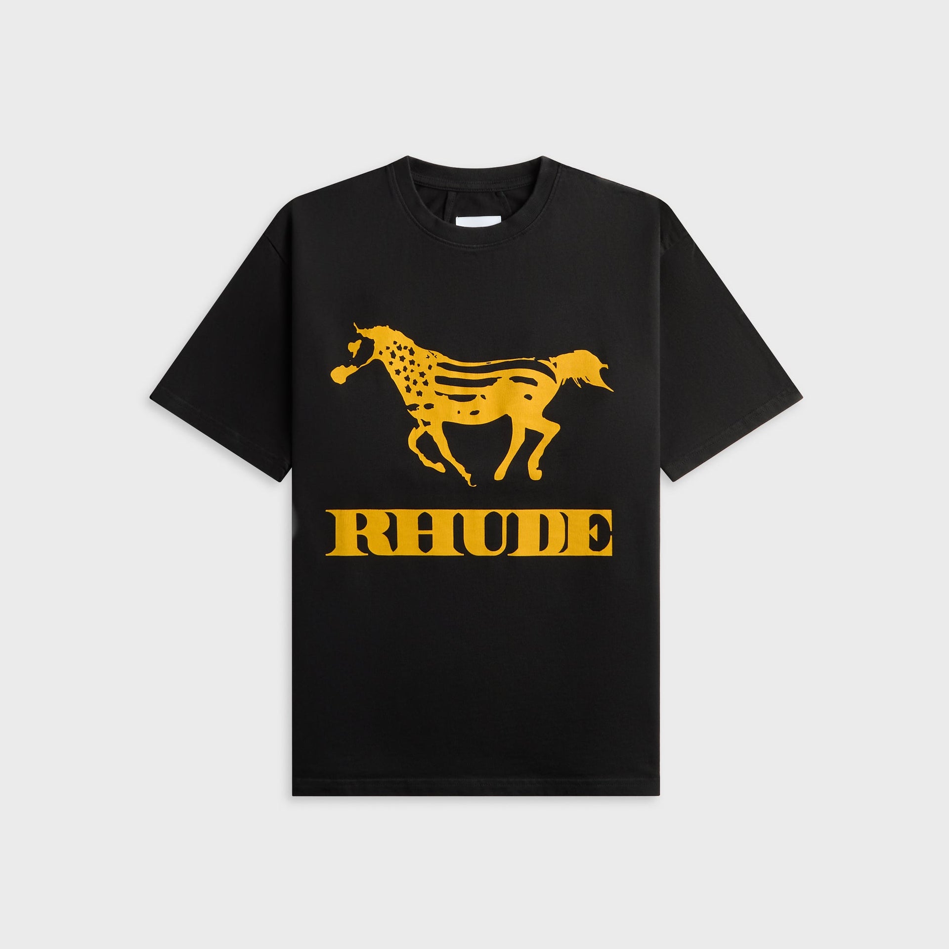 Rhude Dinero Tee - Vintage Black / Yellow