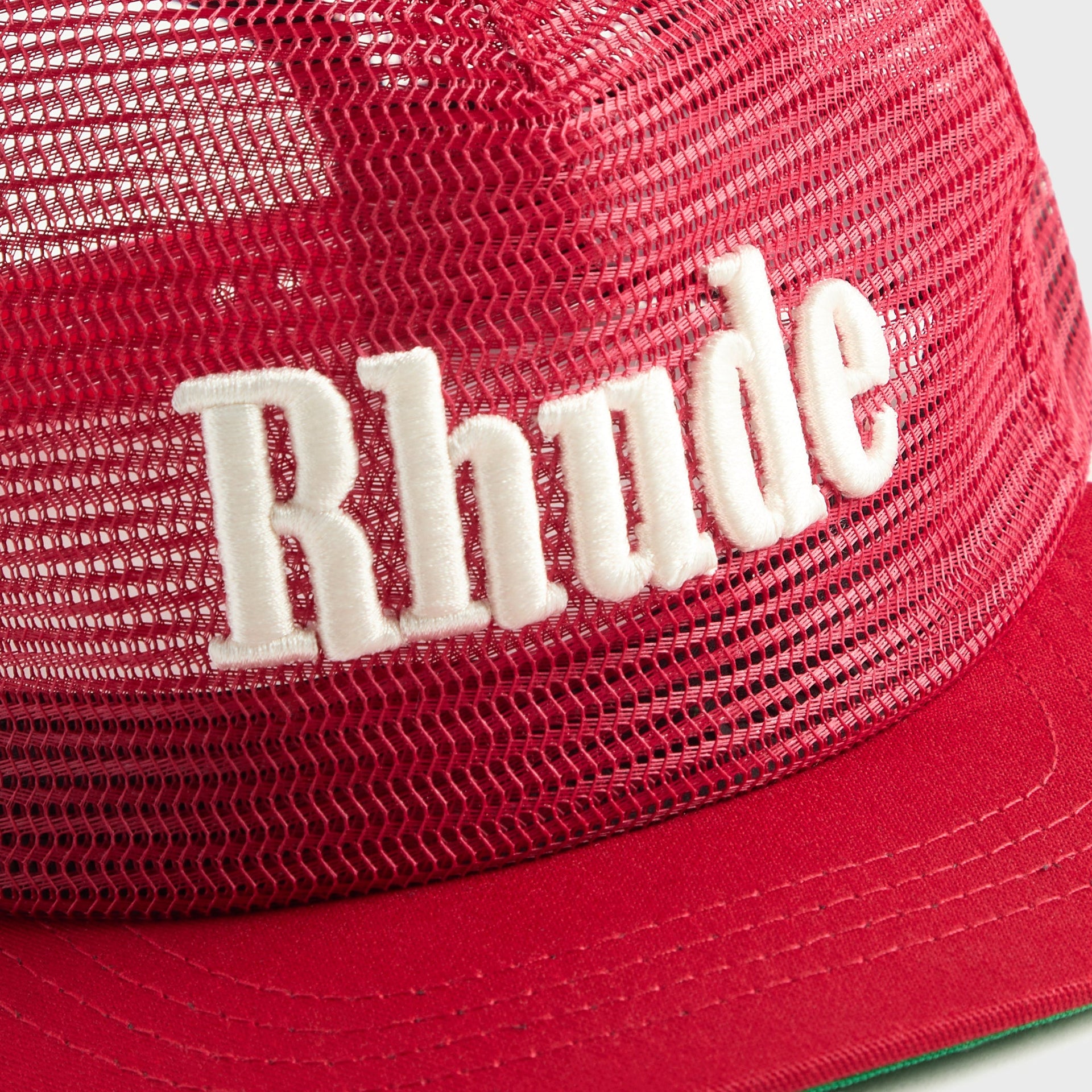 Rhude Logo Mesh Hat - Red / White