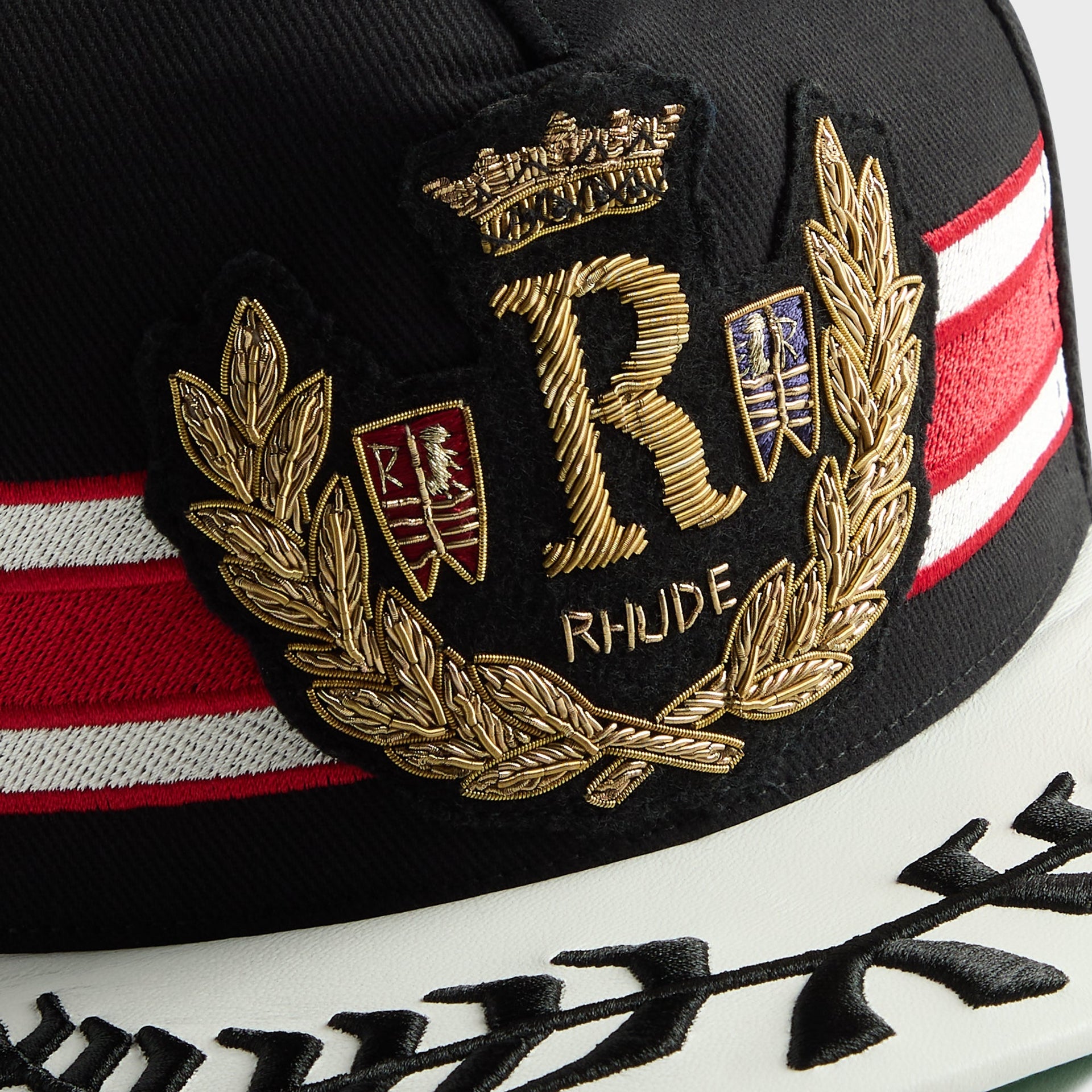 Rhude Captains Crest Hat - Black / Red / White