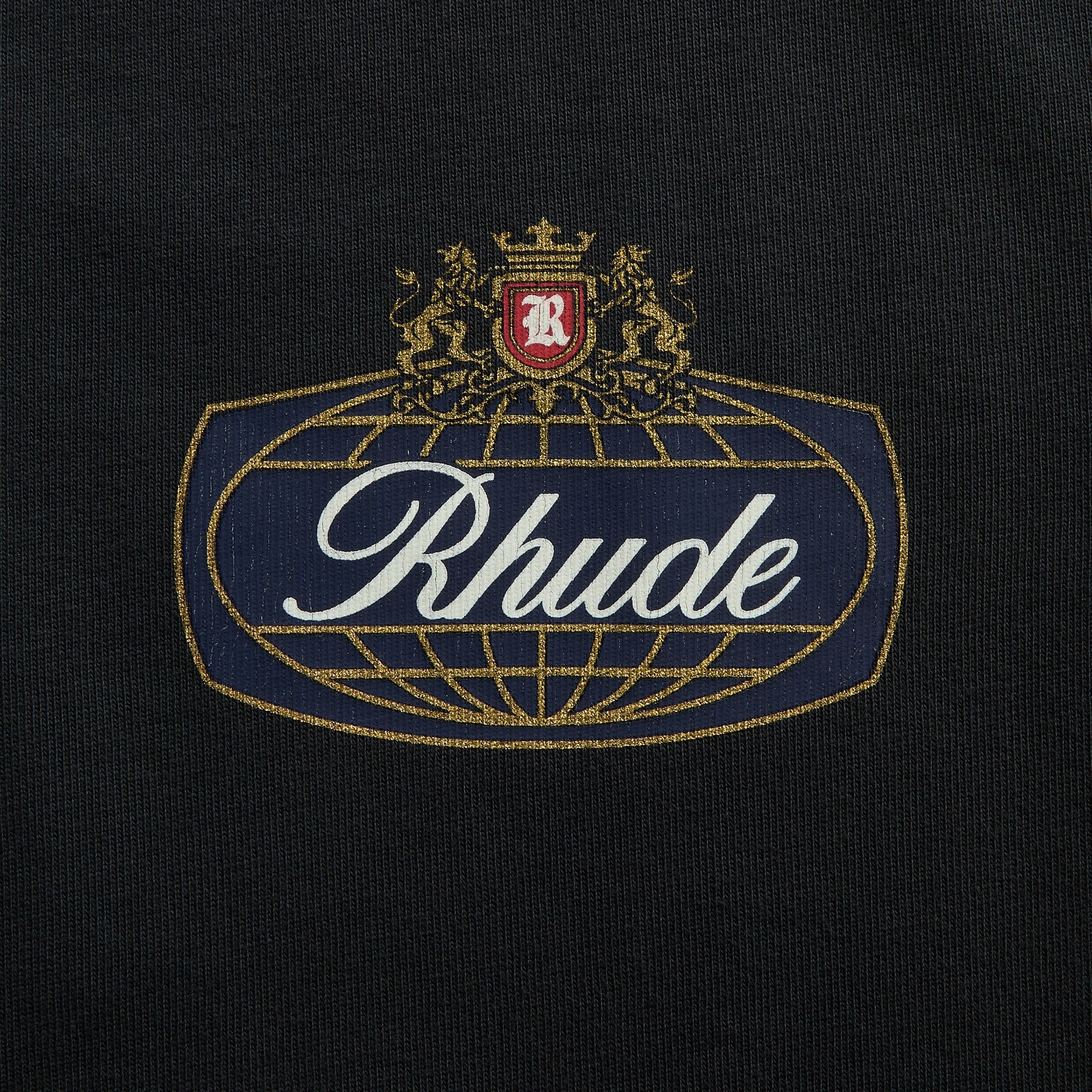 Rhude Crest Hoodie - Vintage Black / Blue / Red