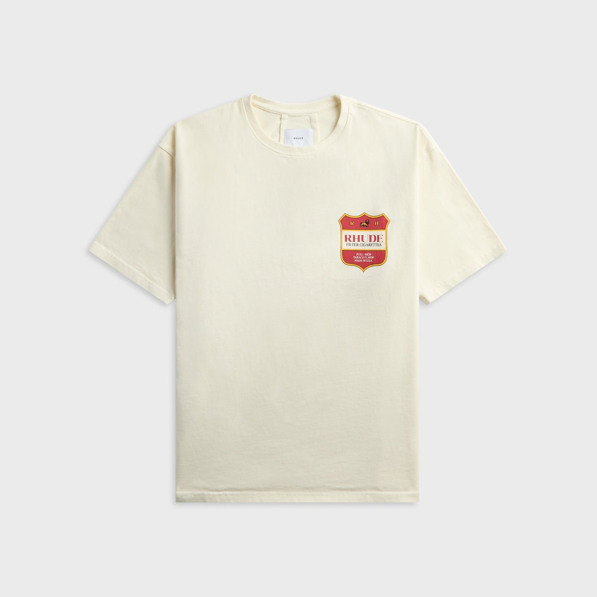 Rhude Filtaro Crest Tee - Vintage White / Red / Yellow