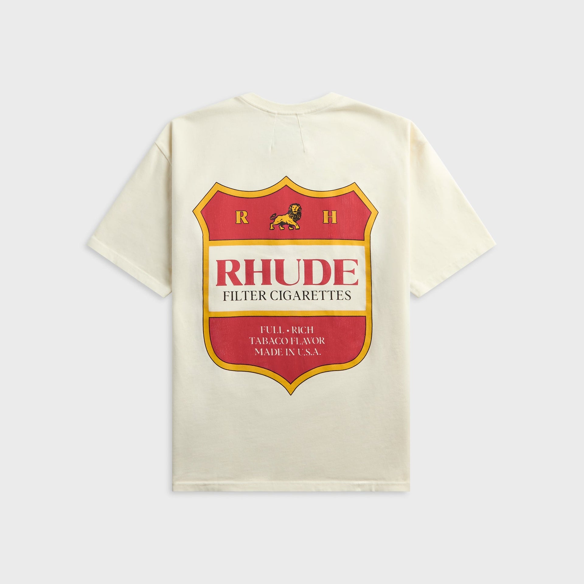 Rhude Filtaro Crest Tee - Vintage White / Red / Yellow