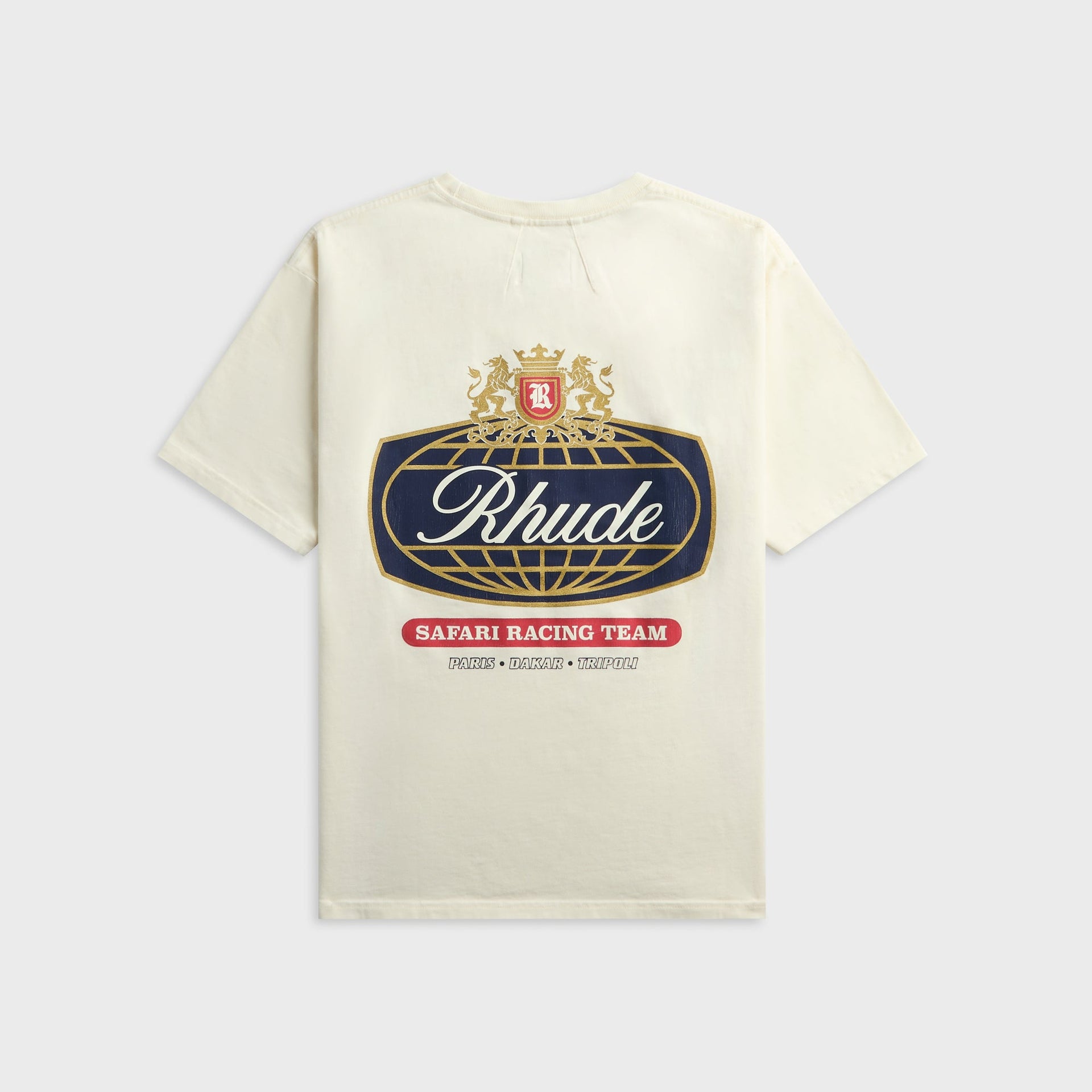 Rhude Safari Crest Tee - Vintage White / Blue / Red