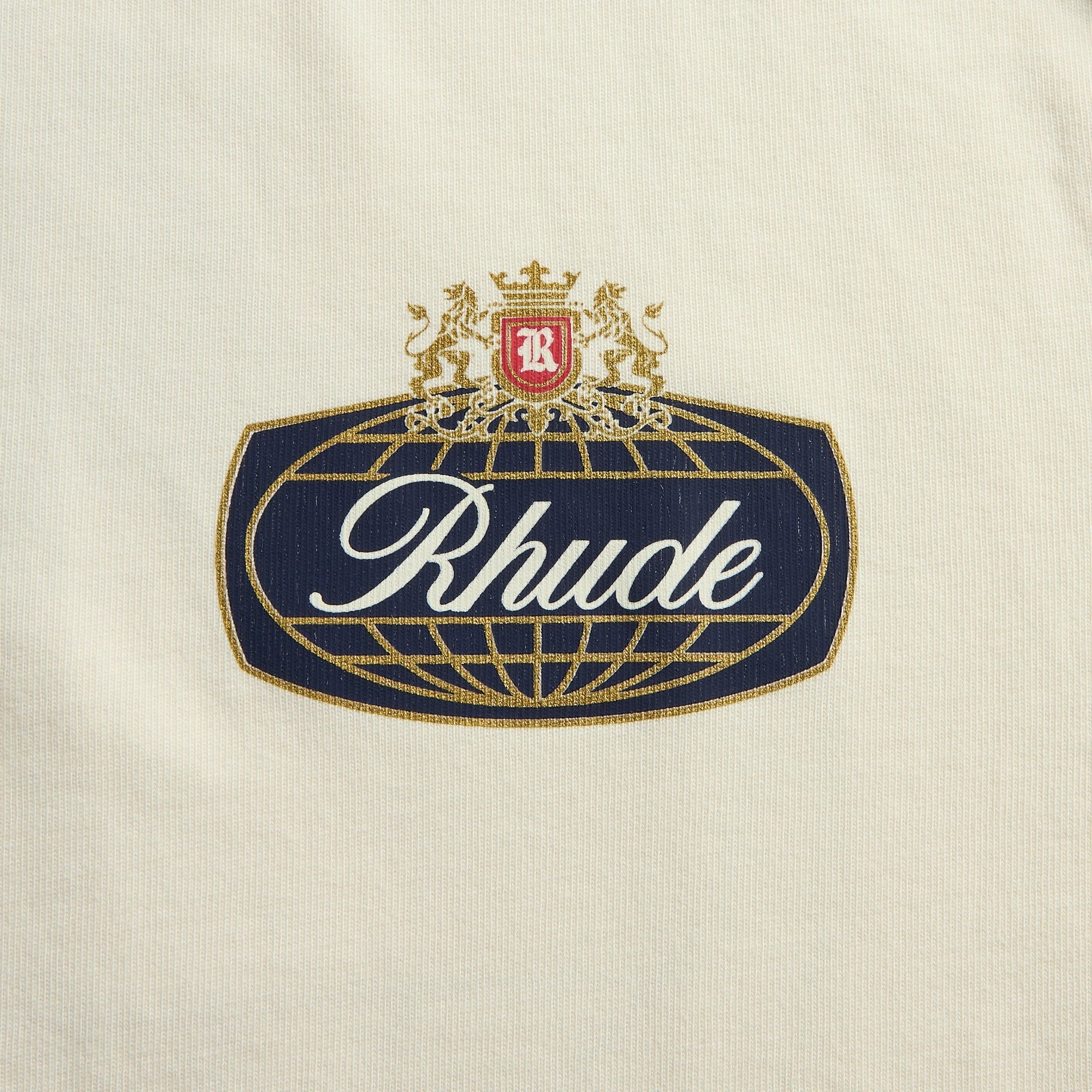 Rhude Safari Crest Tee - Vintage White / Blue / Red