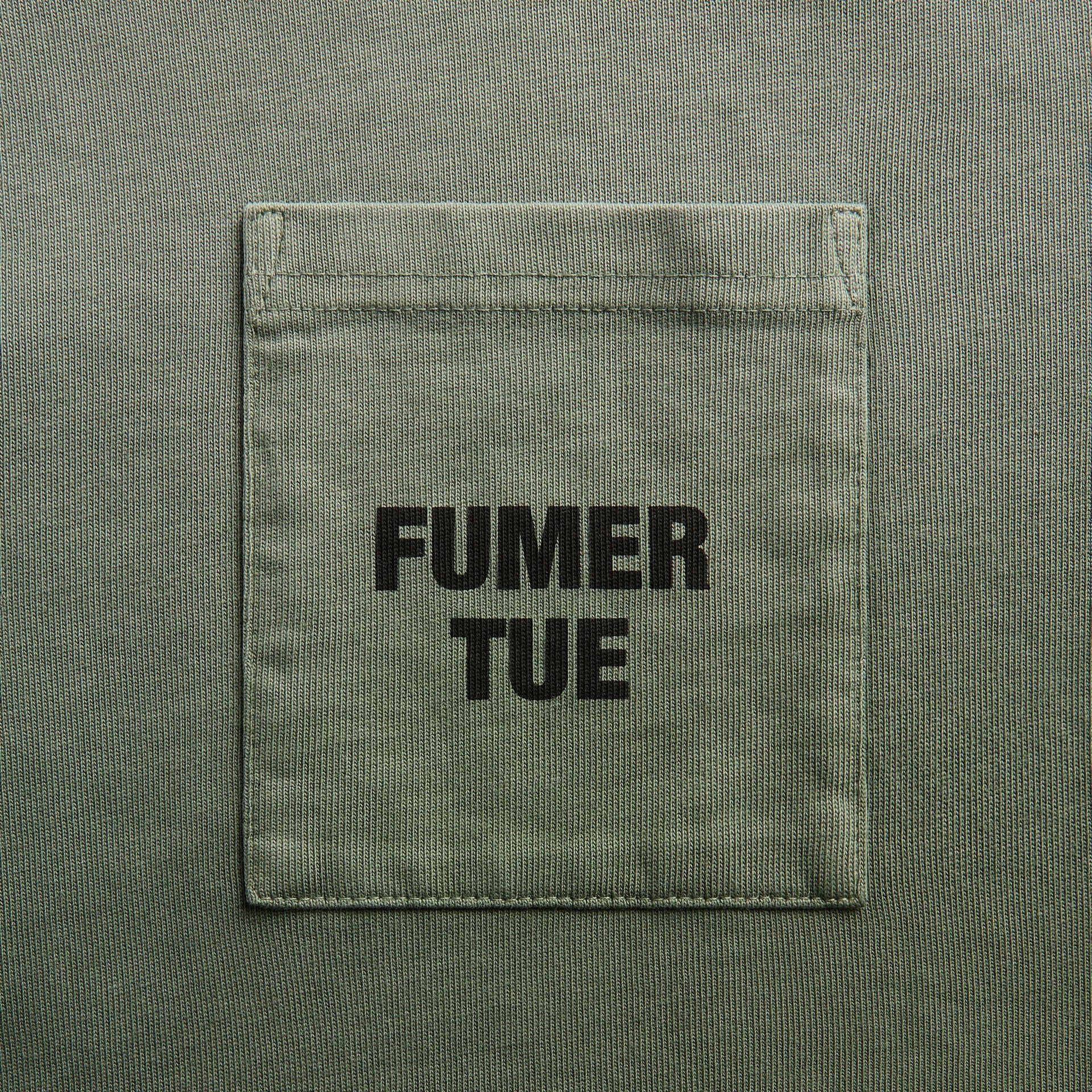 Rhude Logo Pocket Tee - Washed Olive / Black