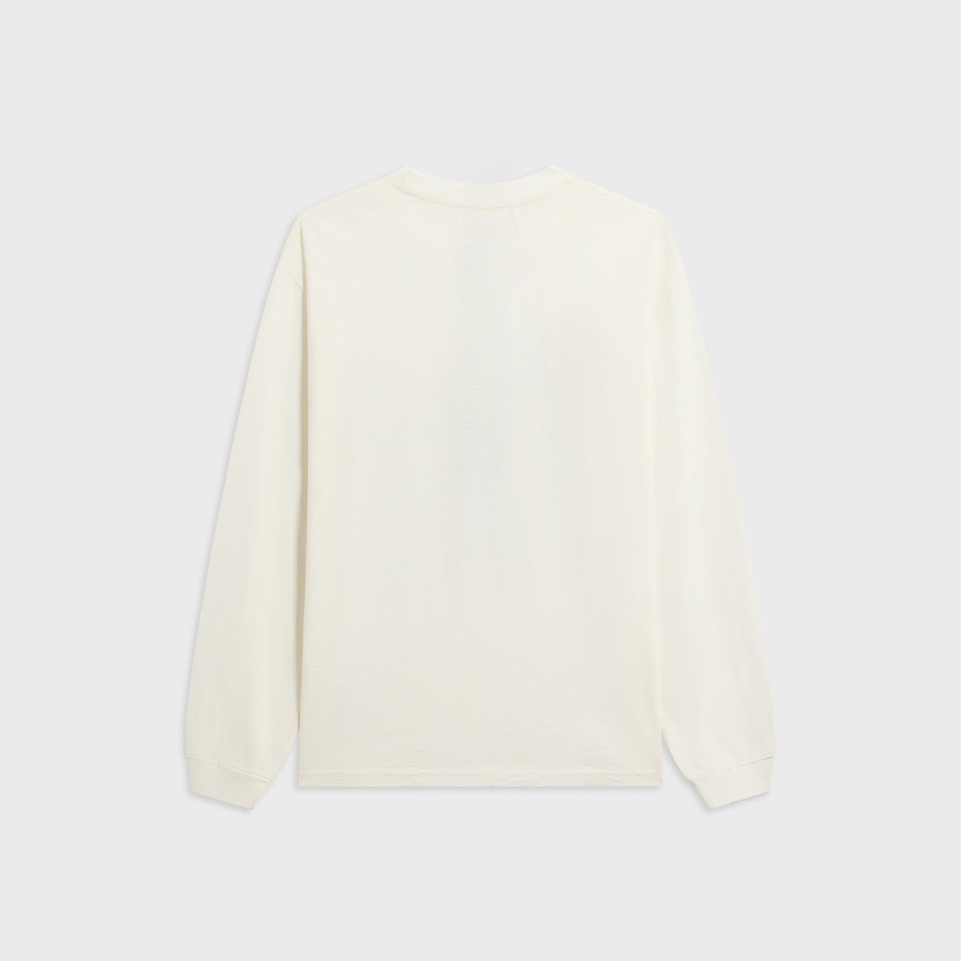 Rhude Winter 91 Rallye Long Sleeve Slub Tee, cream, plain back view