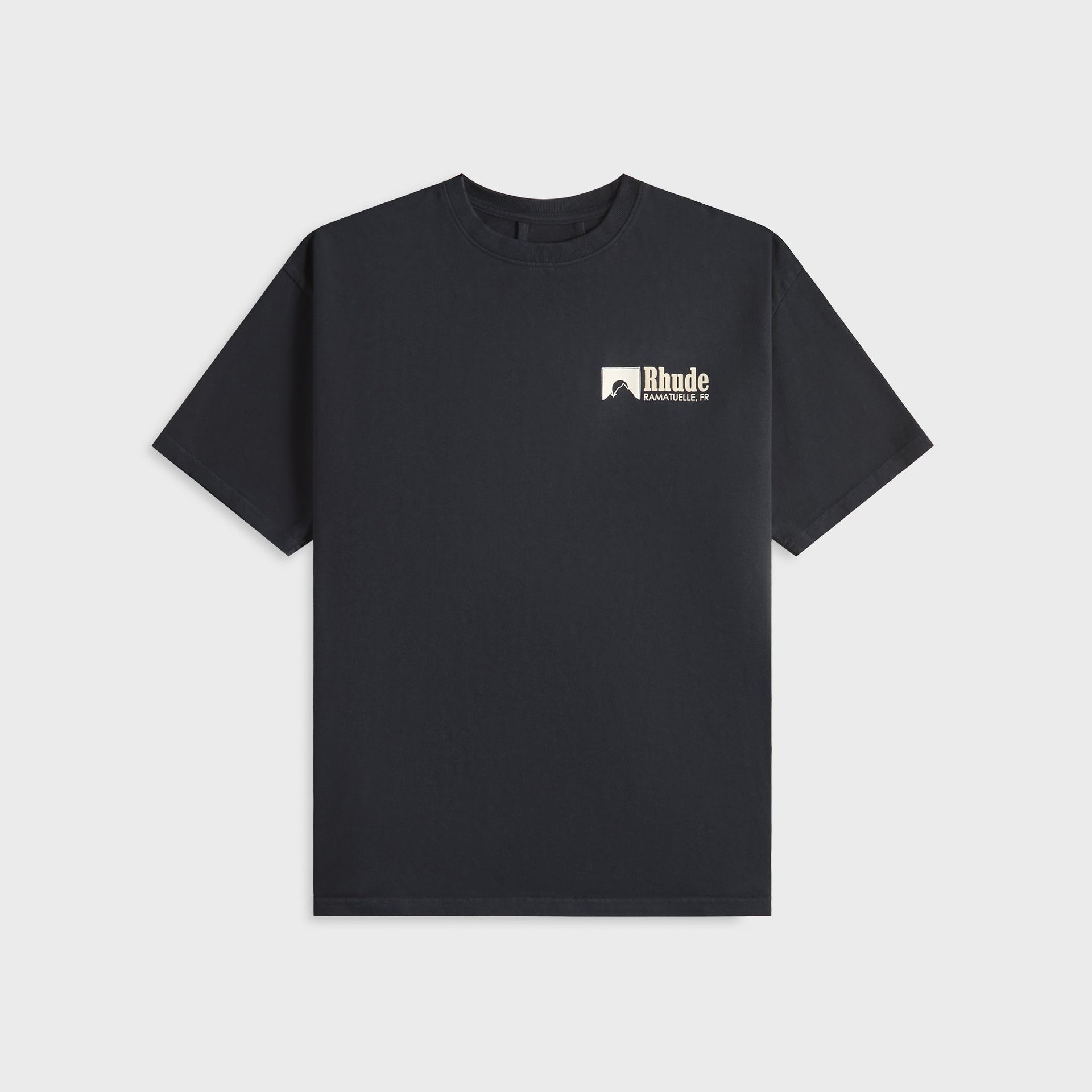 Rhude Ramatuelle INTL Racing Tee - Vintage Black / White / Yellow