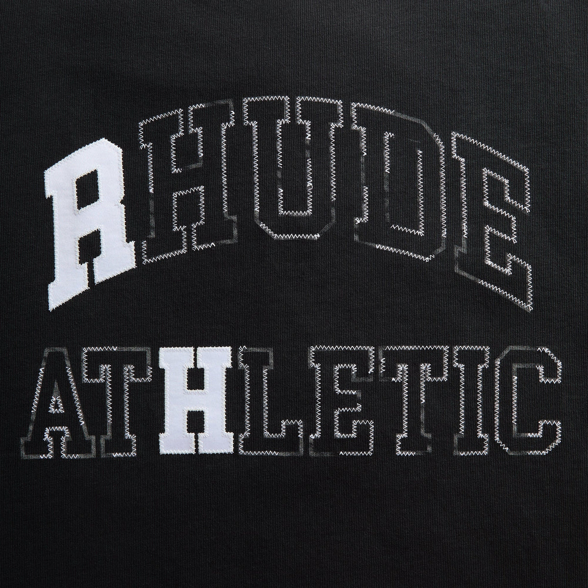 Rhude Athletic Tee - Vintage Black / White