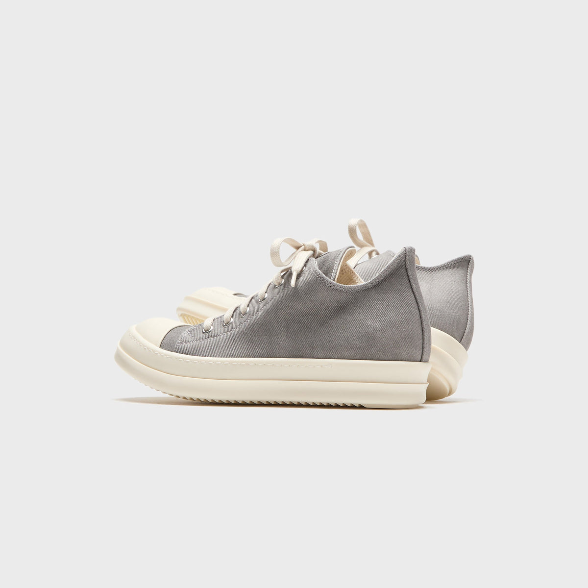 Rick Owens WMNS DRKSHDW Denim Low Sneaks - Dust / Milk / Milk