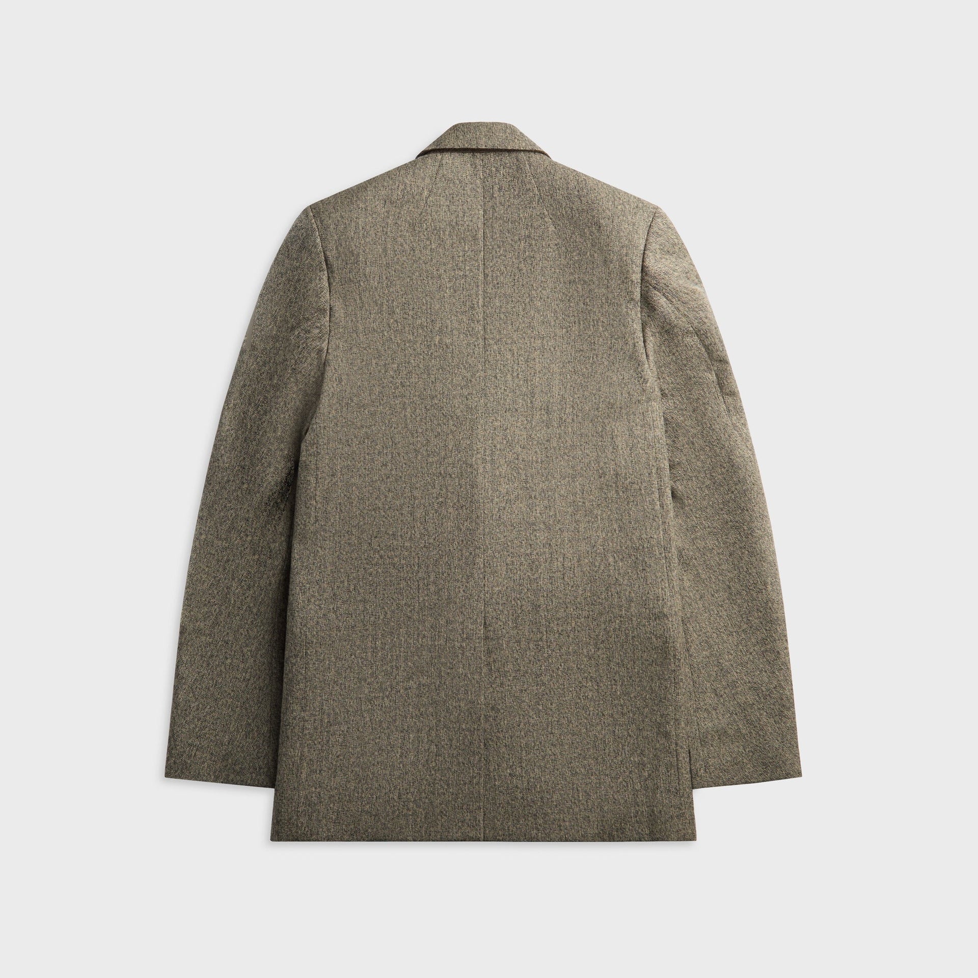 Rick Owens Giacca Concordian black melange blazer, back view, flat lay
