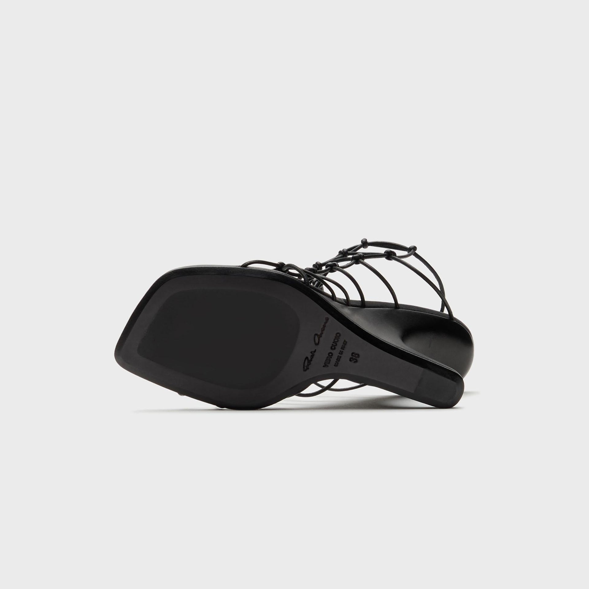 Rick Owens Web Cantilever Sandal - Pelle Black