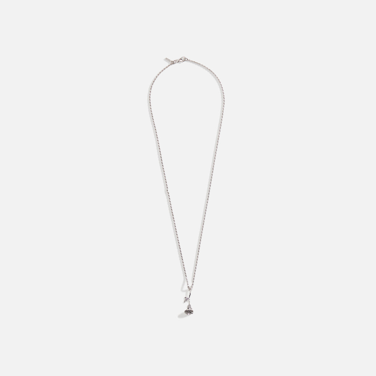 Emanuele Bicocchi Large Rose Pendant Necklace - Silver