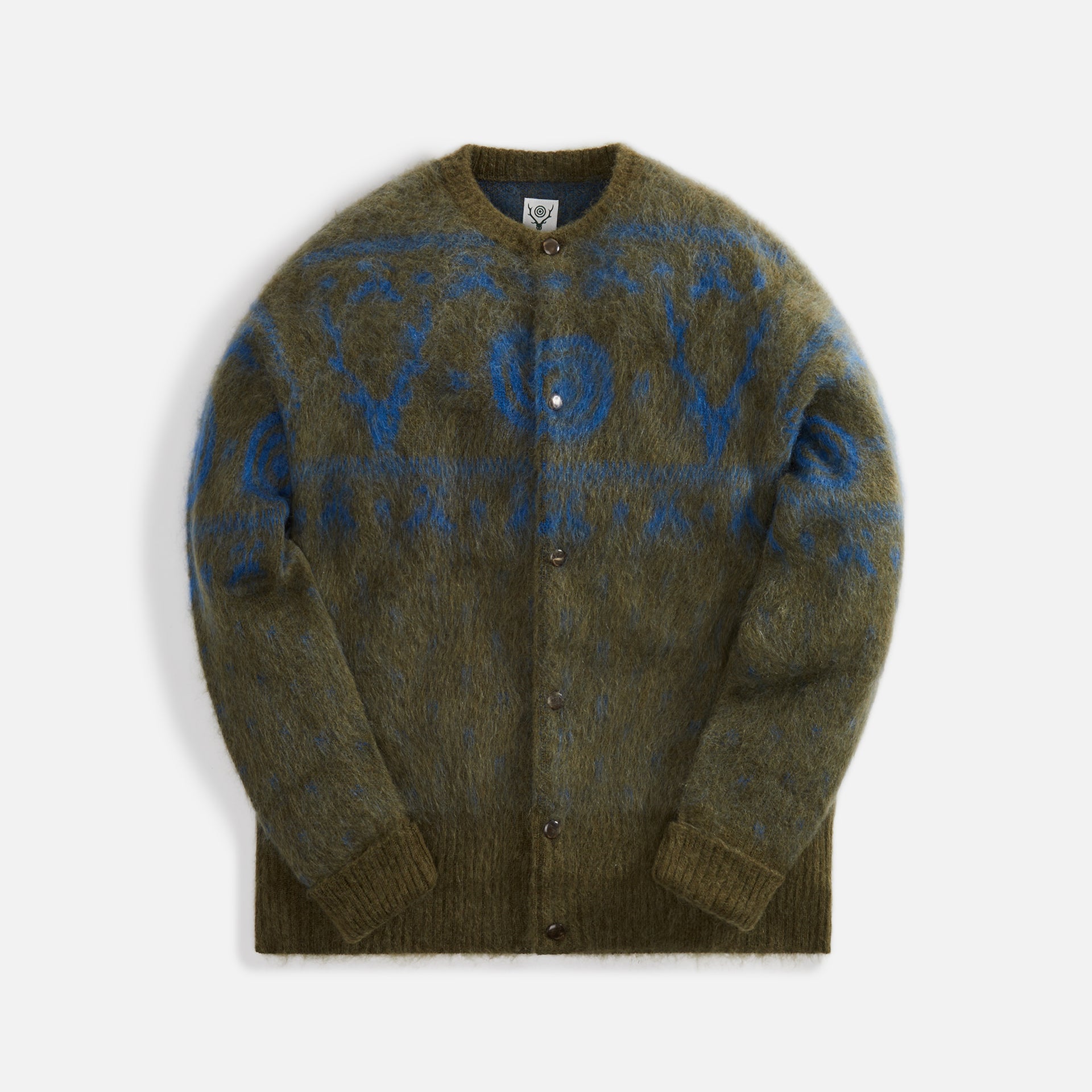 South2 West8 Loose Fit Crew Neck Cardigan S2W8 Nordic - Navy
