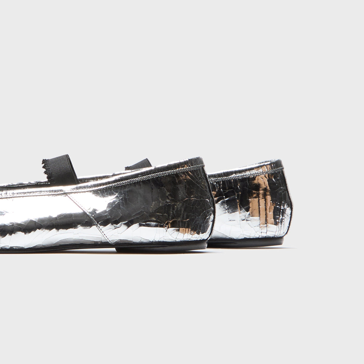 Maison Margiela Tabi Ballerina - Broken Mirror / Elastic Silver / Black