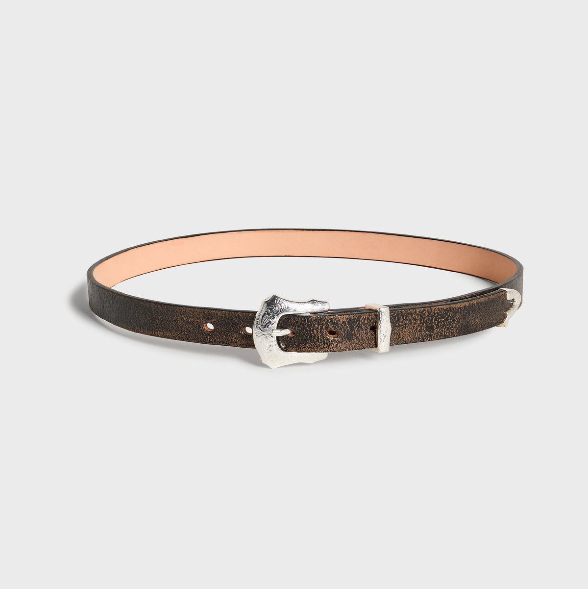 Kith 101 for SEVEN BY SEVEN Narrow Western Belt - Black - PH