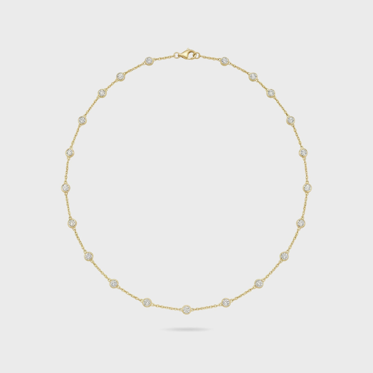 Shashi Diamond Station Necklace - Gold