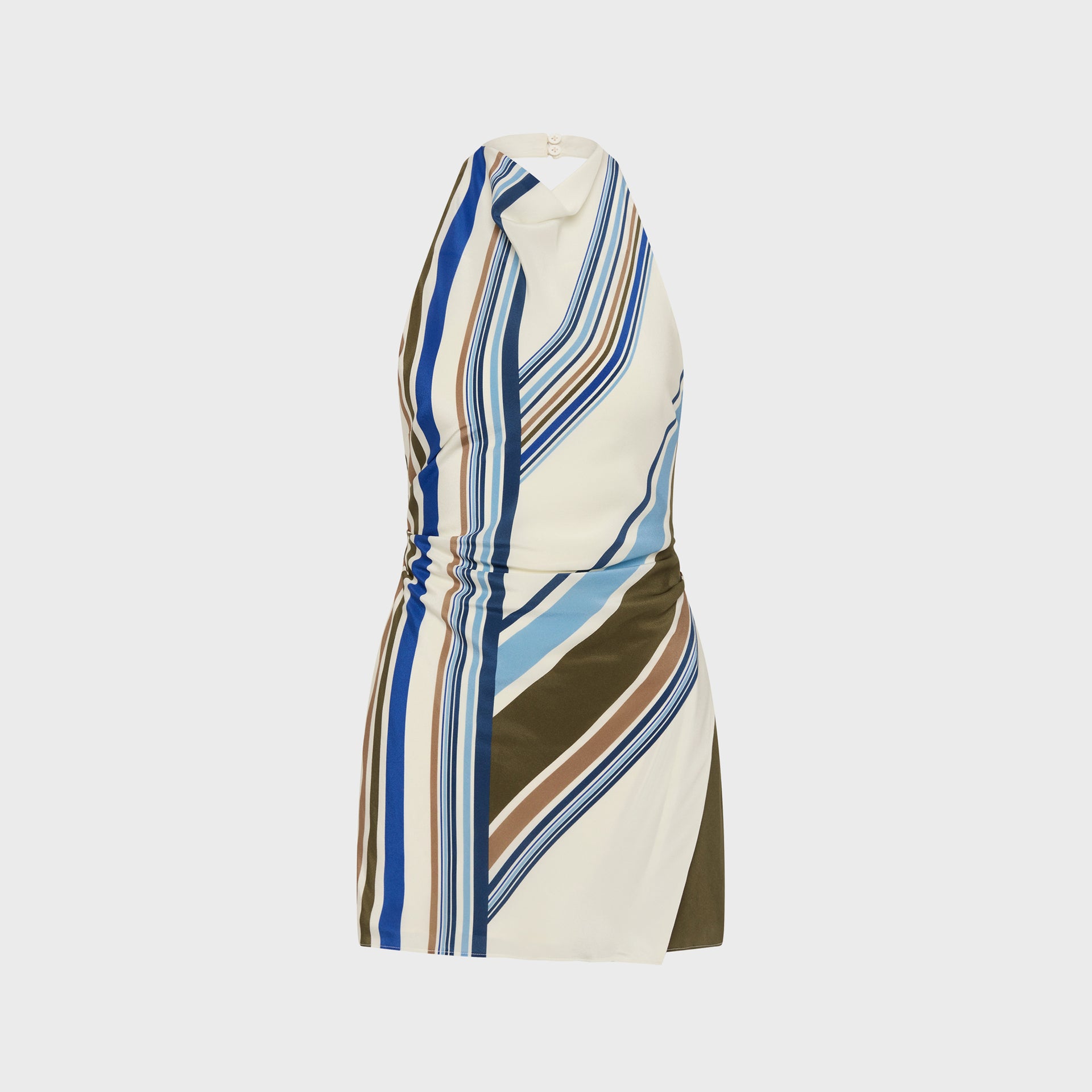 SIR Thistle Halter Mini Dress - Blue Baiadera