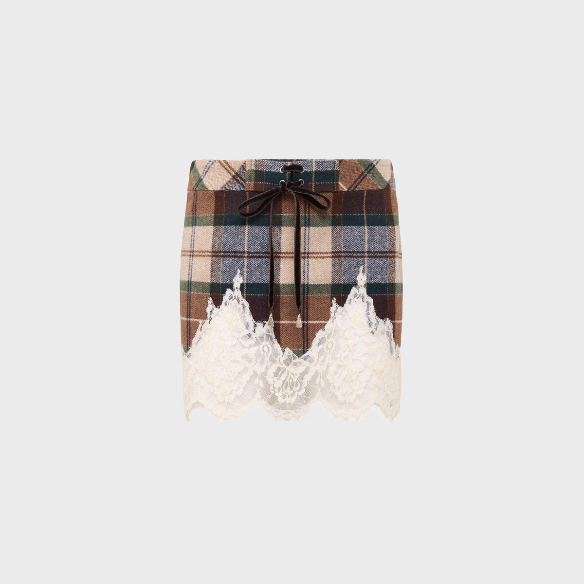 Siedres Witz Lace-Trimmed Mini Skirt - Multi
