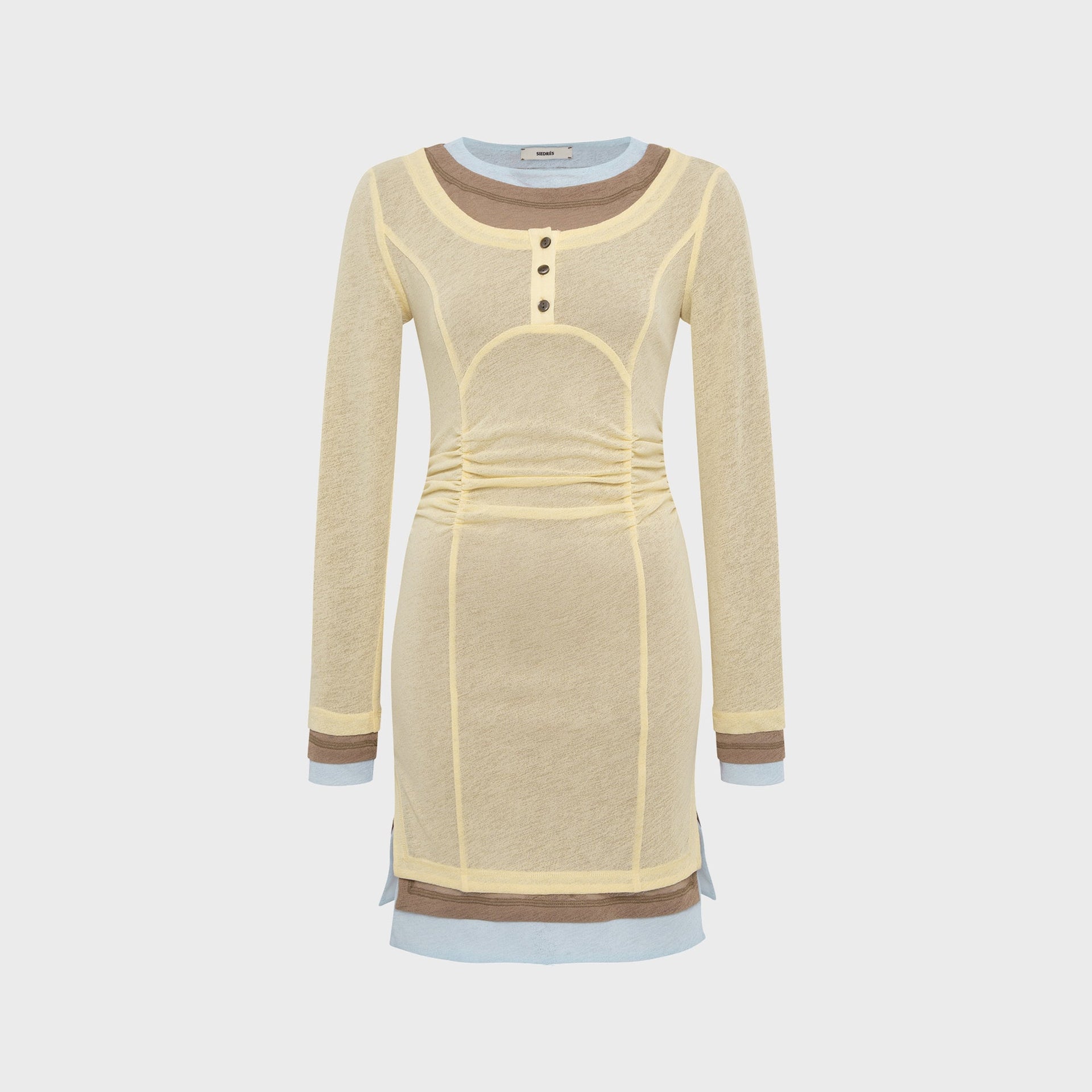 Siedres Lyna Contrast Layered Mesh Mini Dress - Multi