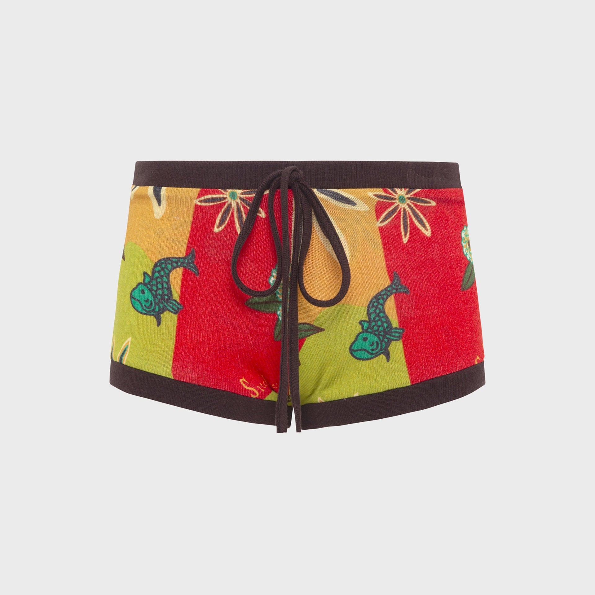 Siedres Afra Mini Form Fitting Vibrant Floral Pattern Short - Multi