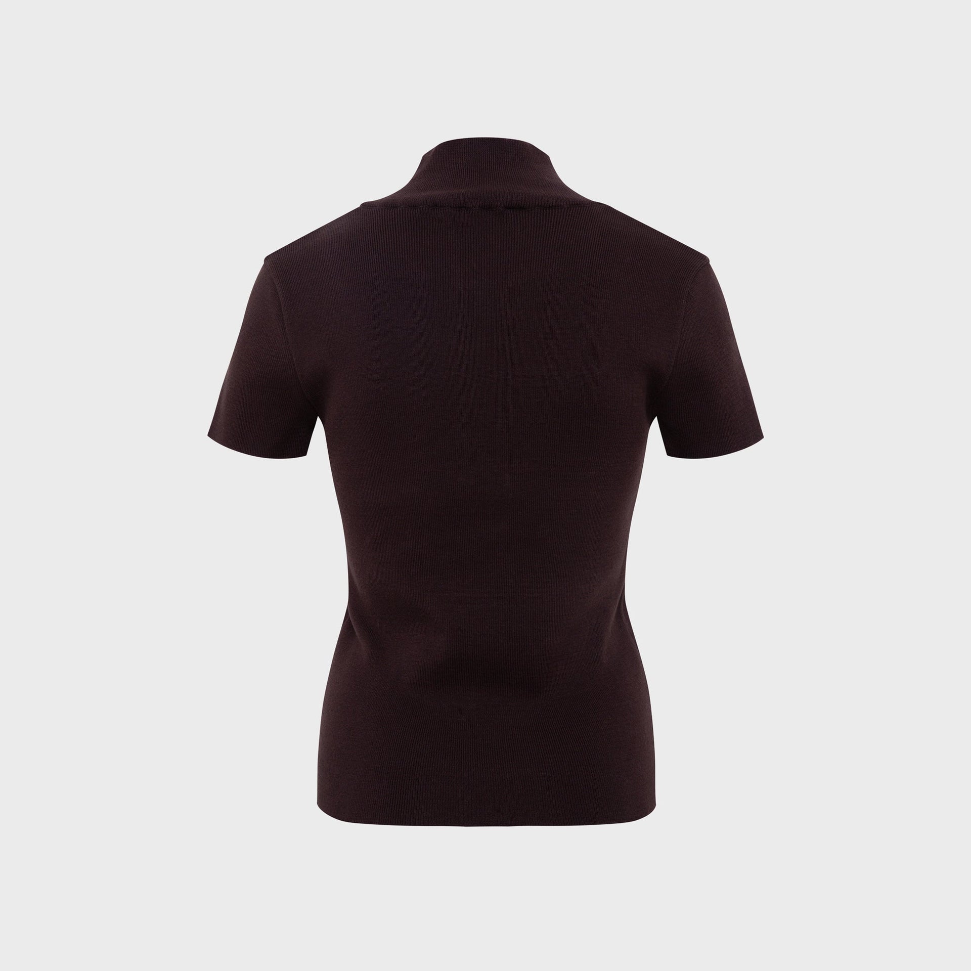 Siedres Mollie Button Detailed Short Sleeve Knit Top - Brown