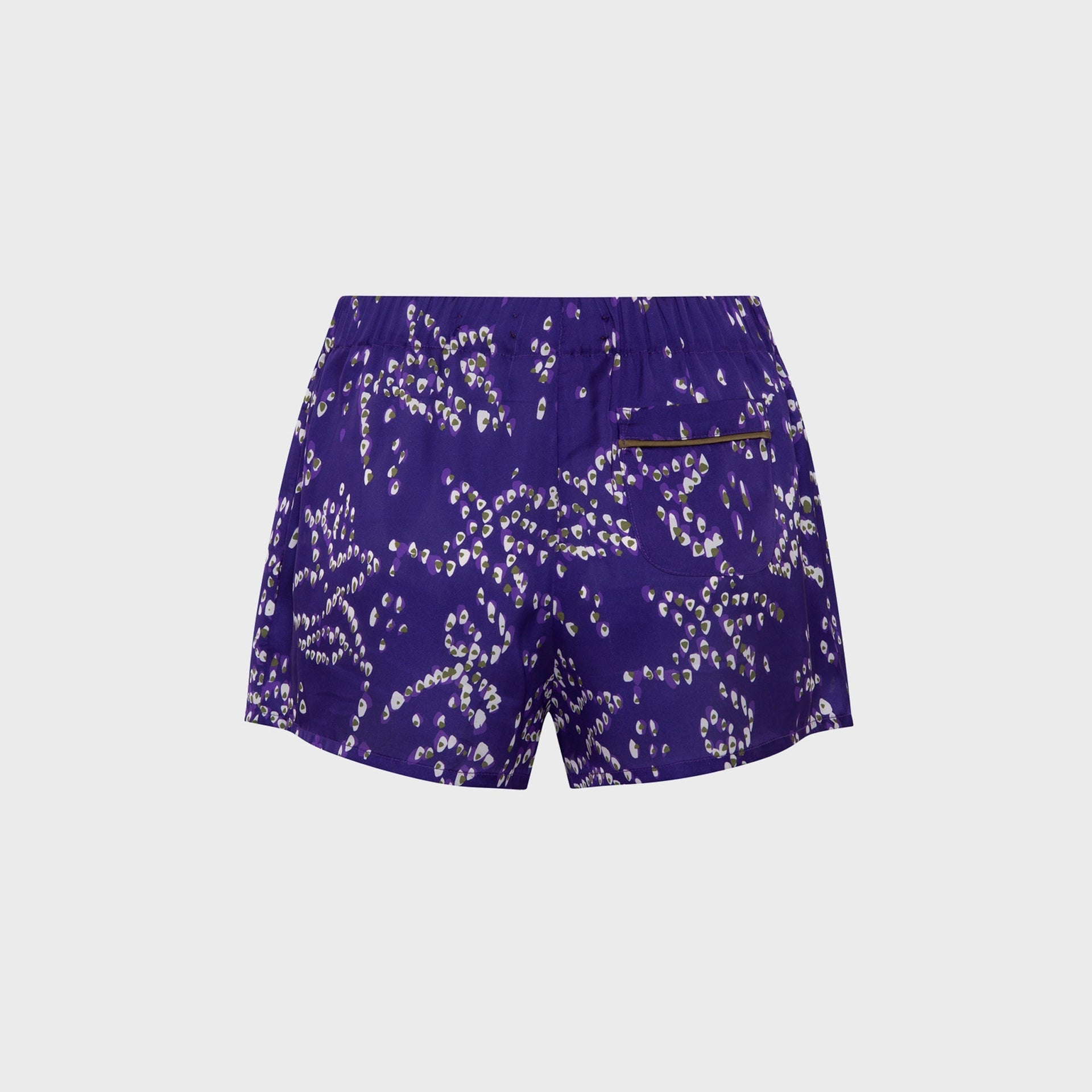 Siedres Ariana Floral Print Mini Short - Purple