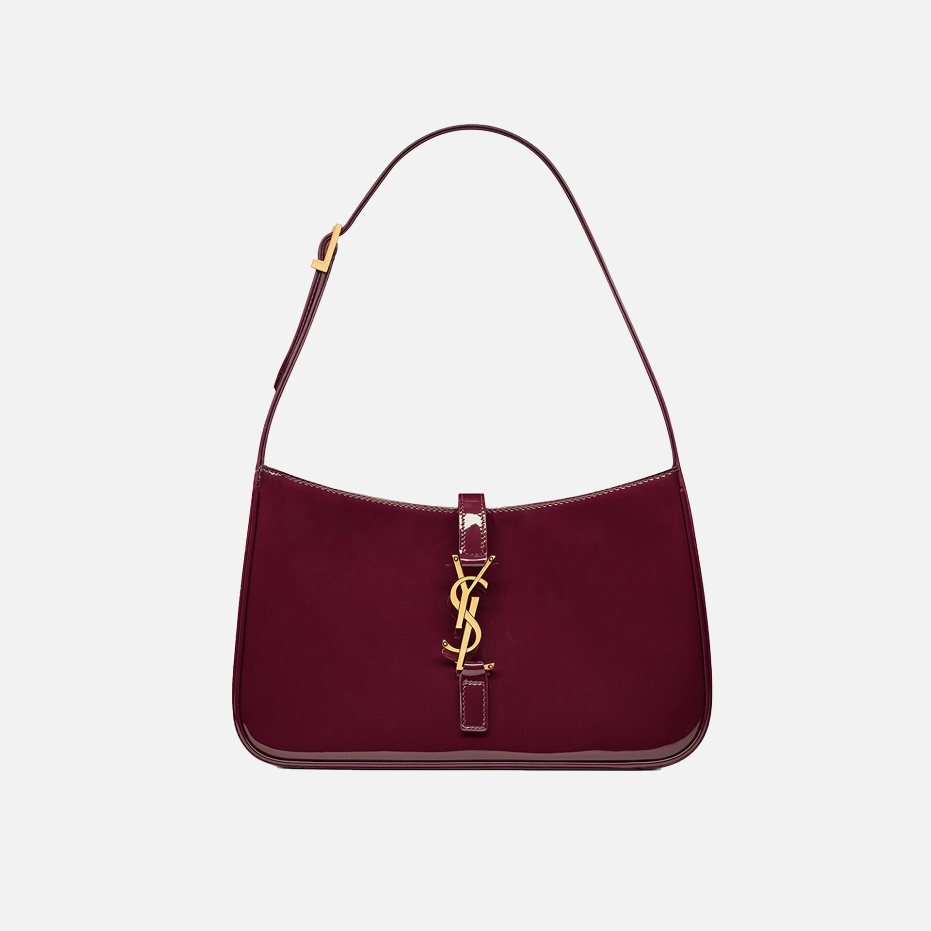 Saint Laurent Le 5A7 Hobo Shoulder Bag - Dark Red Wine