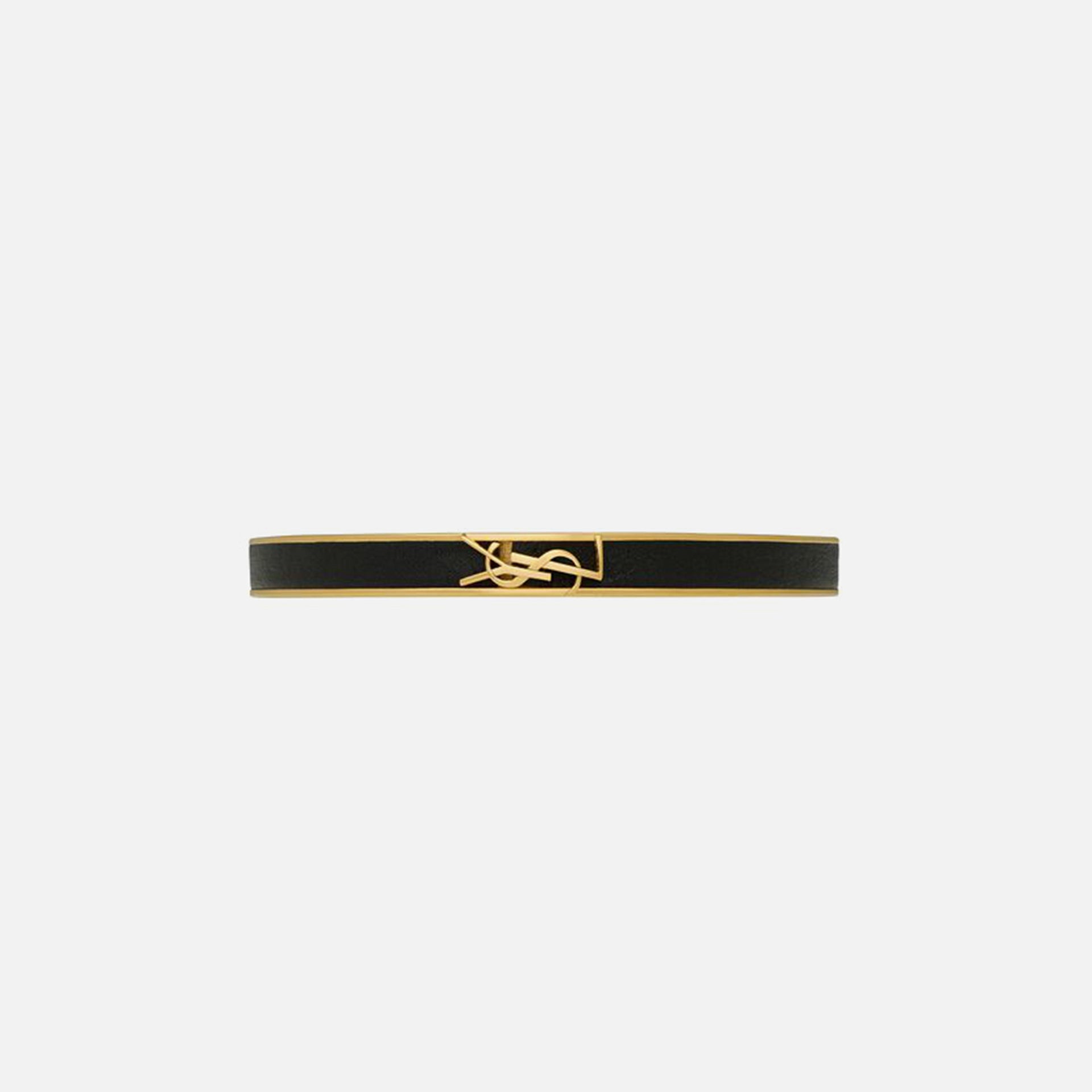 Saint Laurent Thin Bracelet - Black / Gold