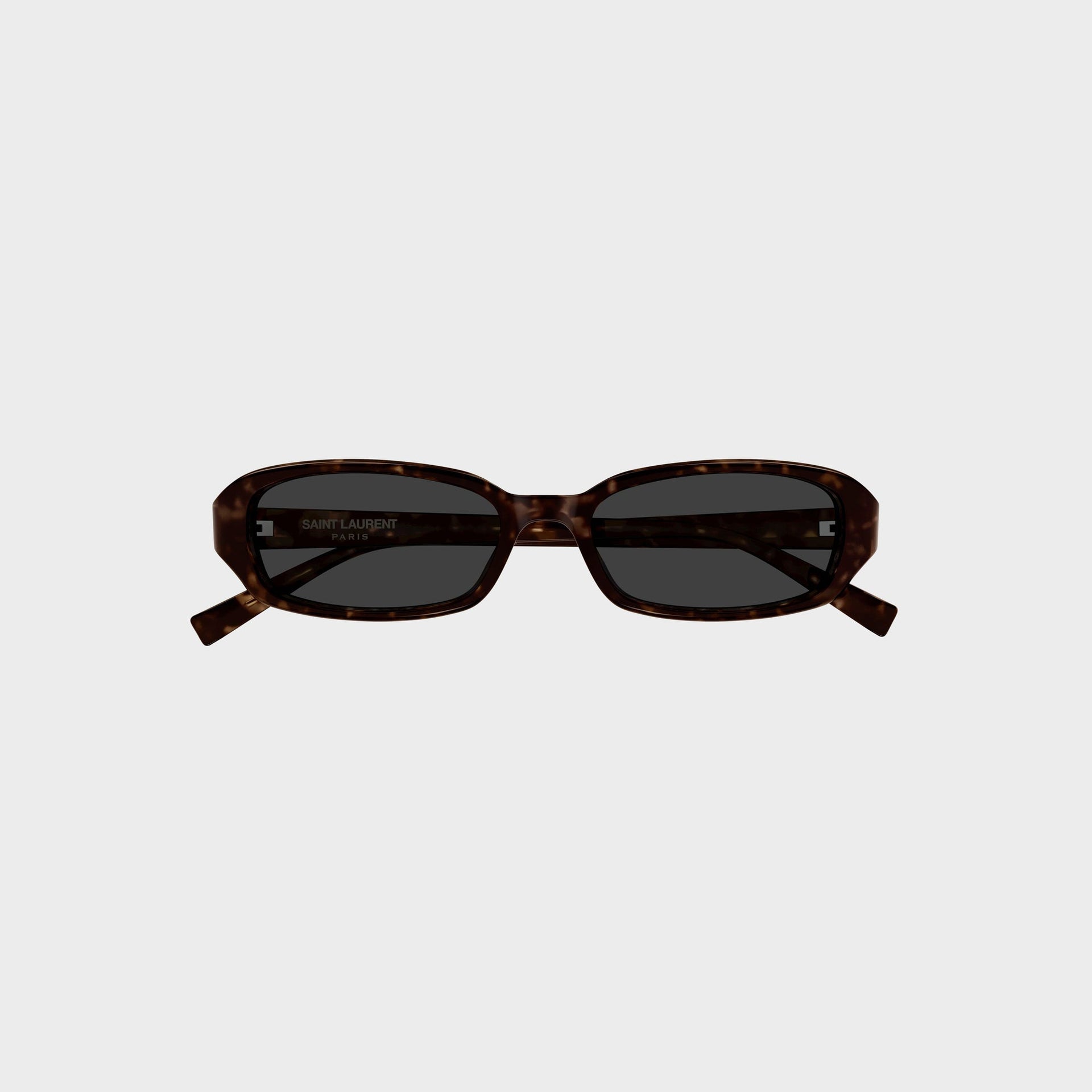 Saint Laurent Tortoiseshell Oval Sunglasses - Havana / Grey