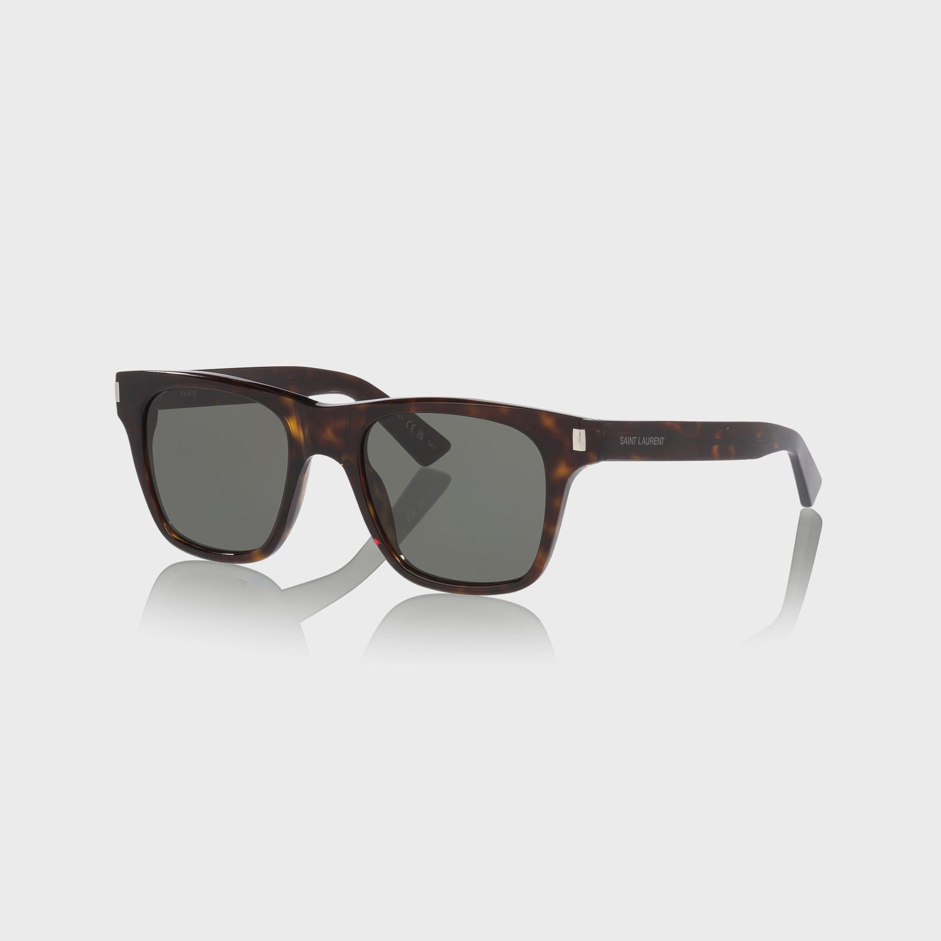 Saint Laurent Sl875-004 Rectangle Sunglasses - Brown / Grey