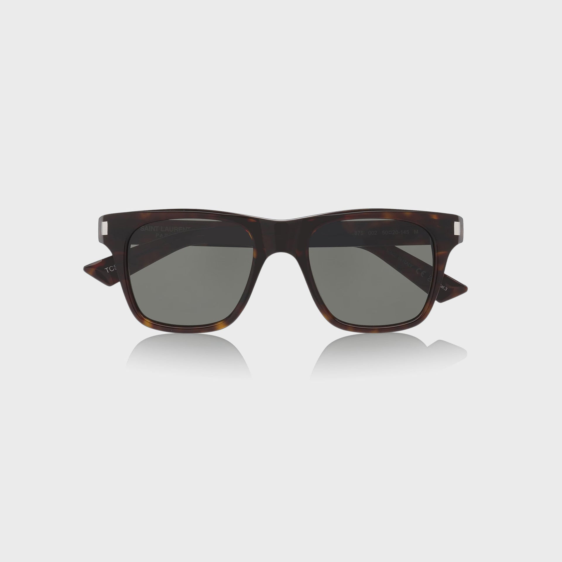Saint Laurent Sl875-004 Rectangle Sunglasses - Brown / Grey