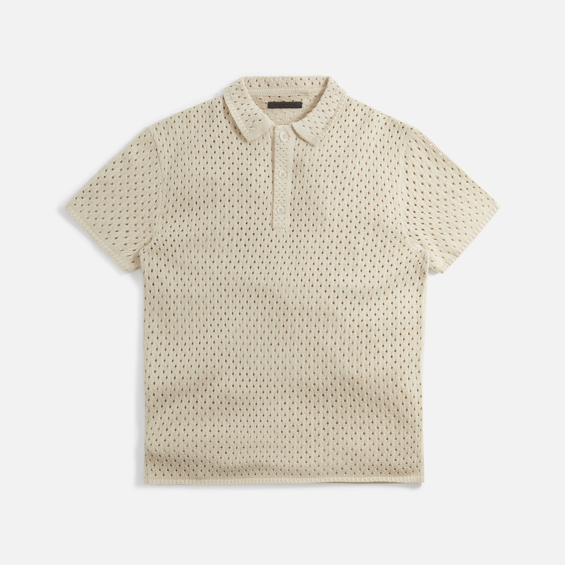 Stampd Oversized Knit Polo - Sand