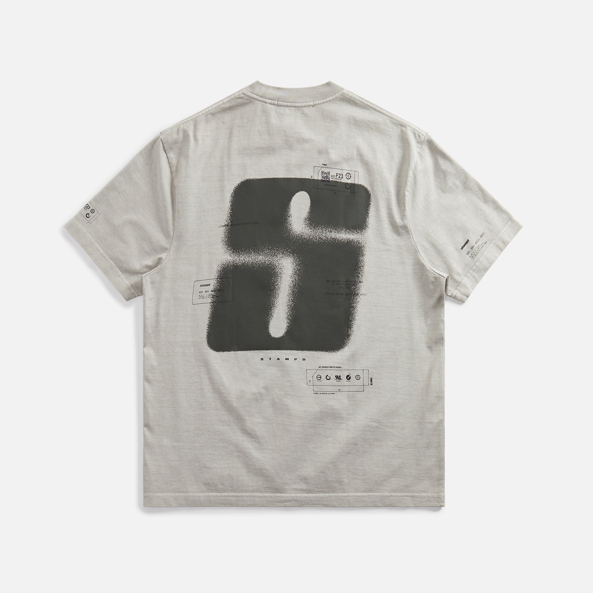 Stampd Oil Washed Transit Relaxed Tee - Fog
