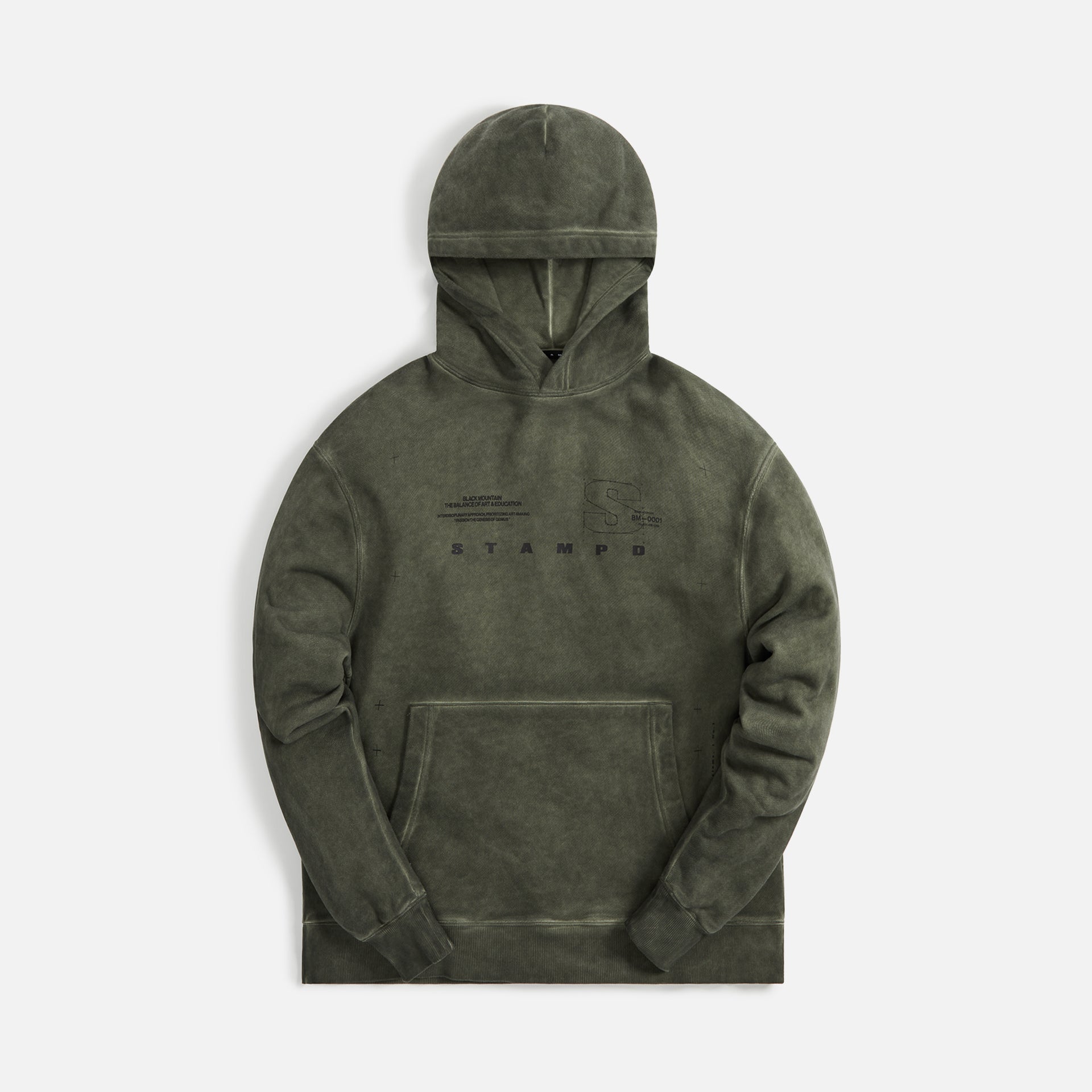 Stampd Mountain Oiled Wash Transit Hoodie Oil Wash - Army