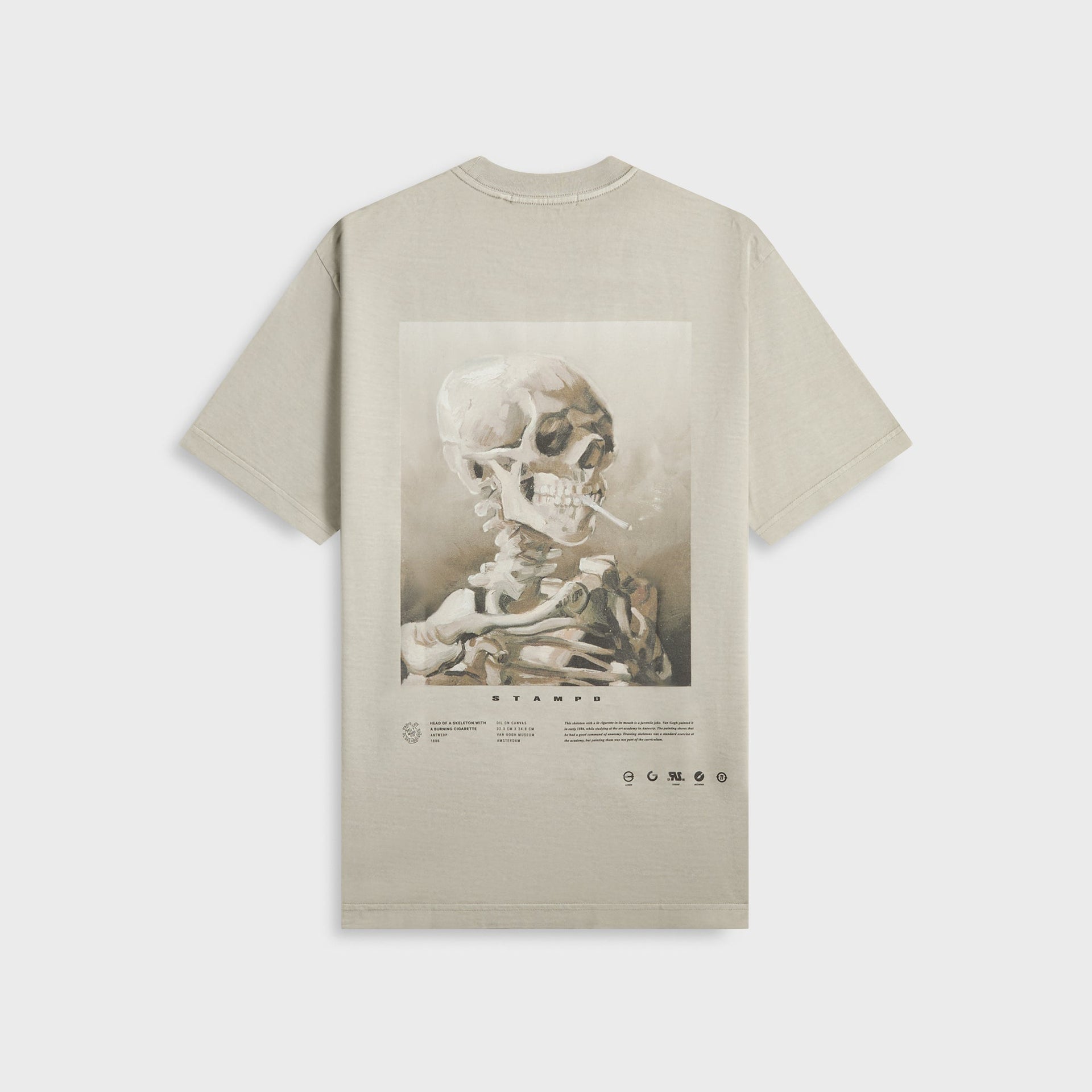 Stampd Van Gogh Relaxed Tee in Vintage Washed Fog