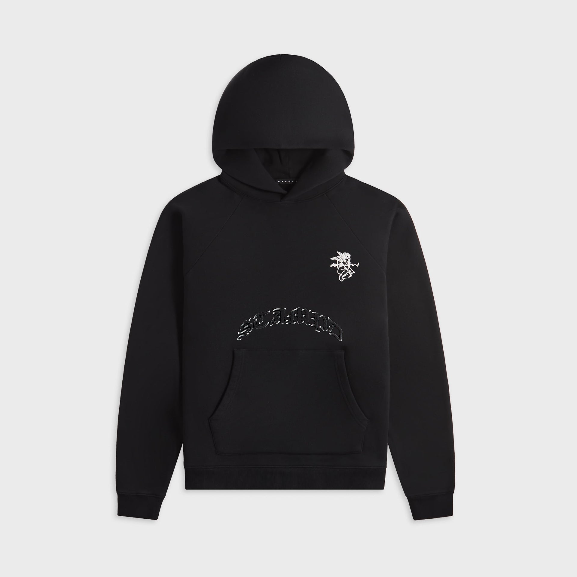 Stampd 1993 Cherub Raglan Hoodie - Vintage Washed - Charcoal