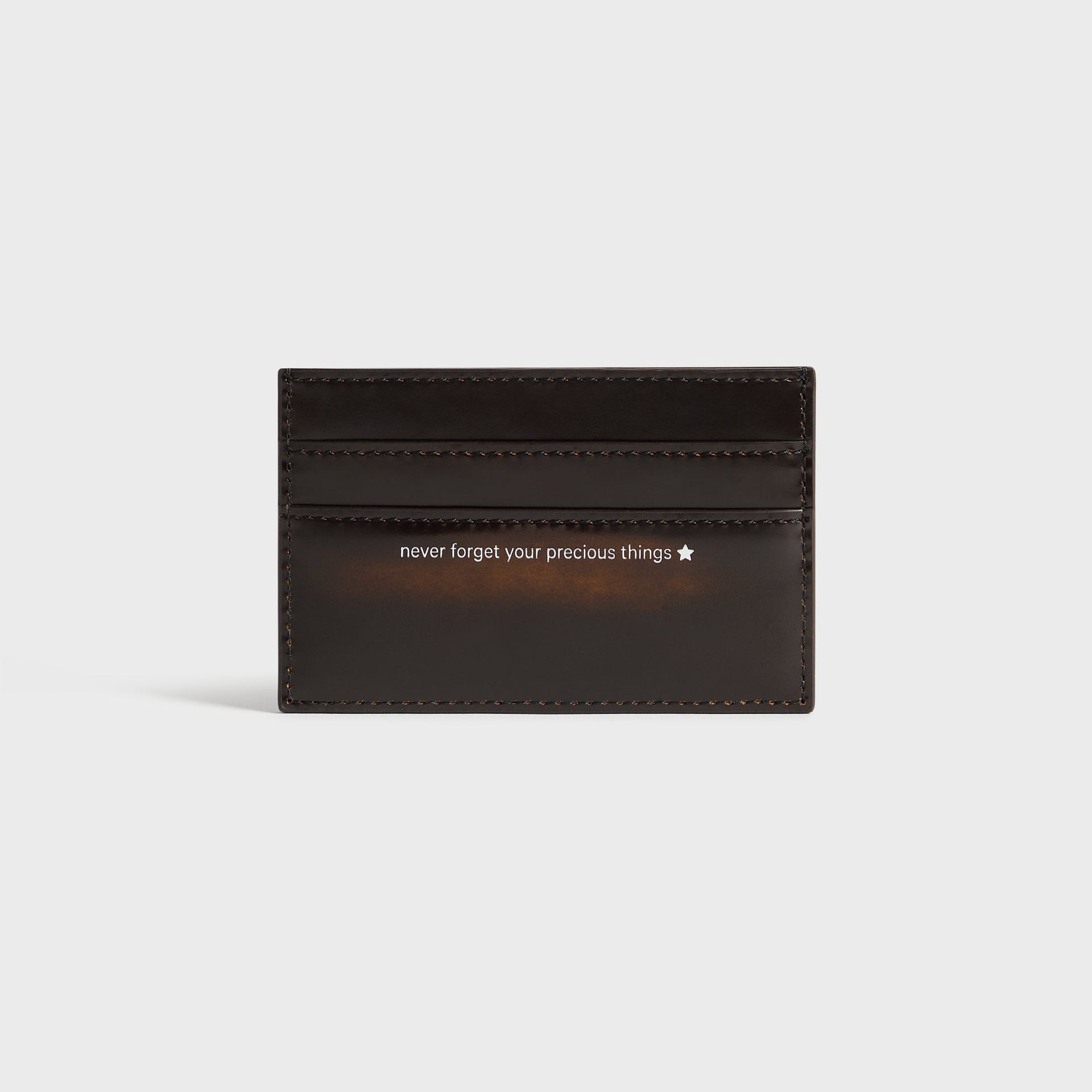 Sandy Liang Precious Card Holder - Brushed Brown