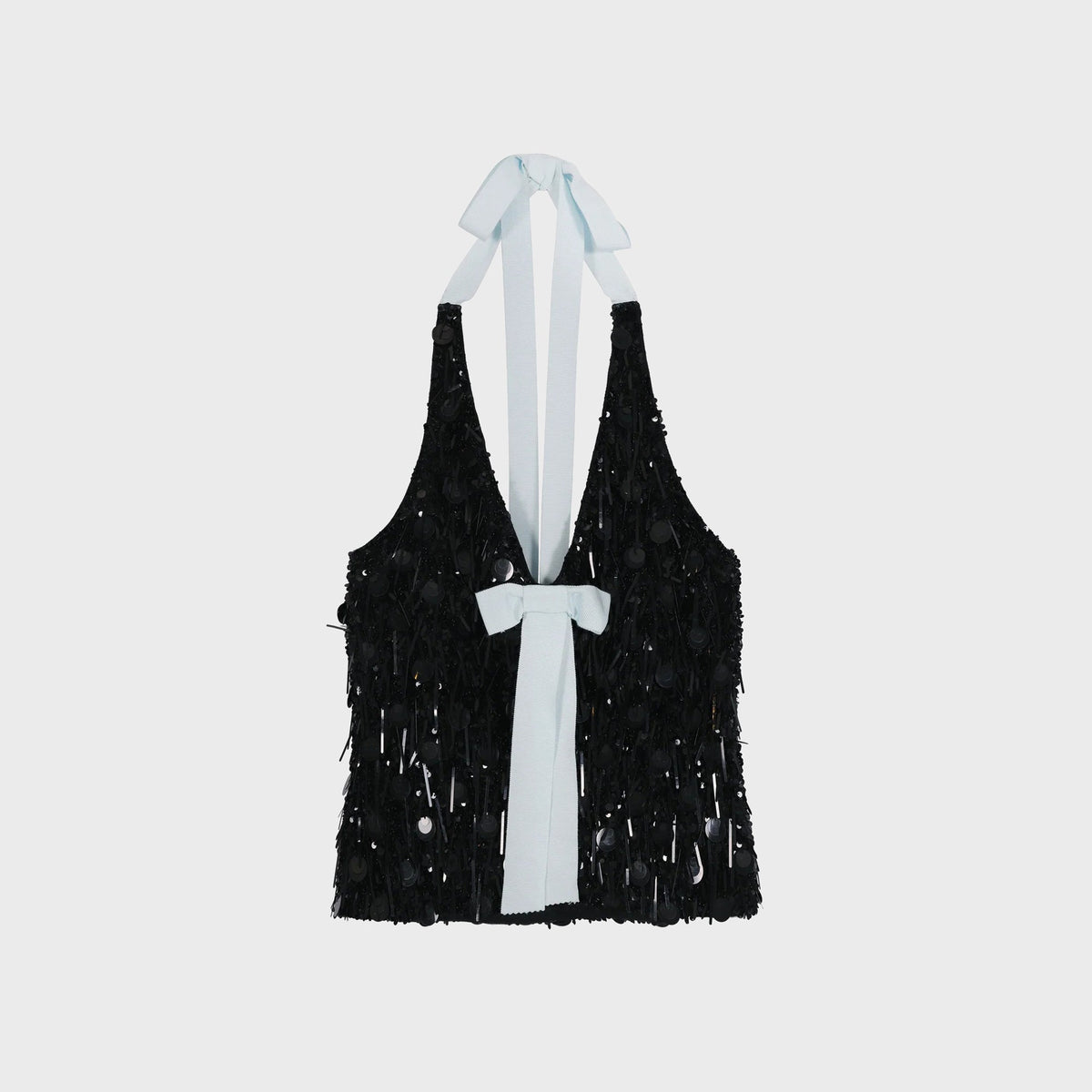 Sandy Liang Hydra Top - Black Sparkles