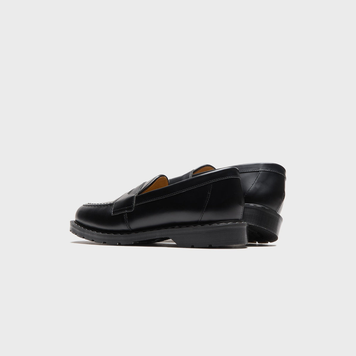 Solovair Hi-Shine Penny Loafer - Black