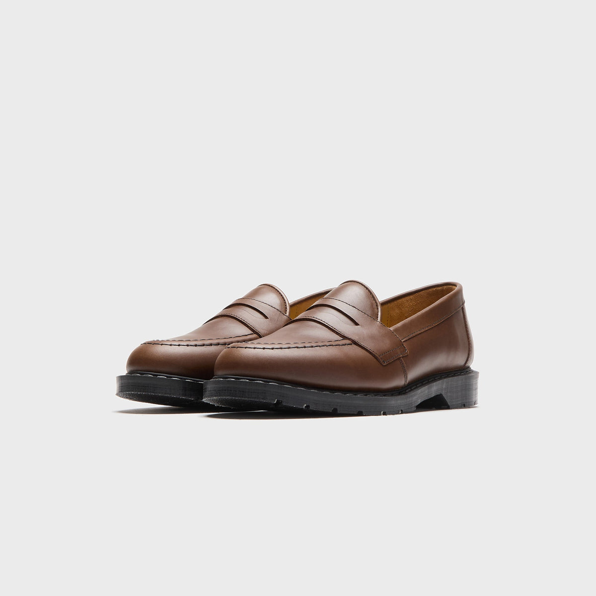 Solovair Gaucho Crazy Horse Penny Loafer - Dark Brown