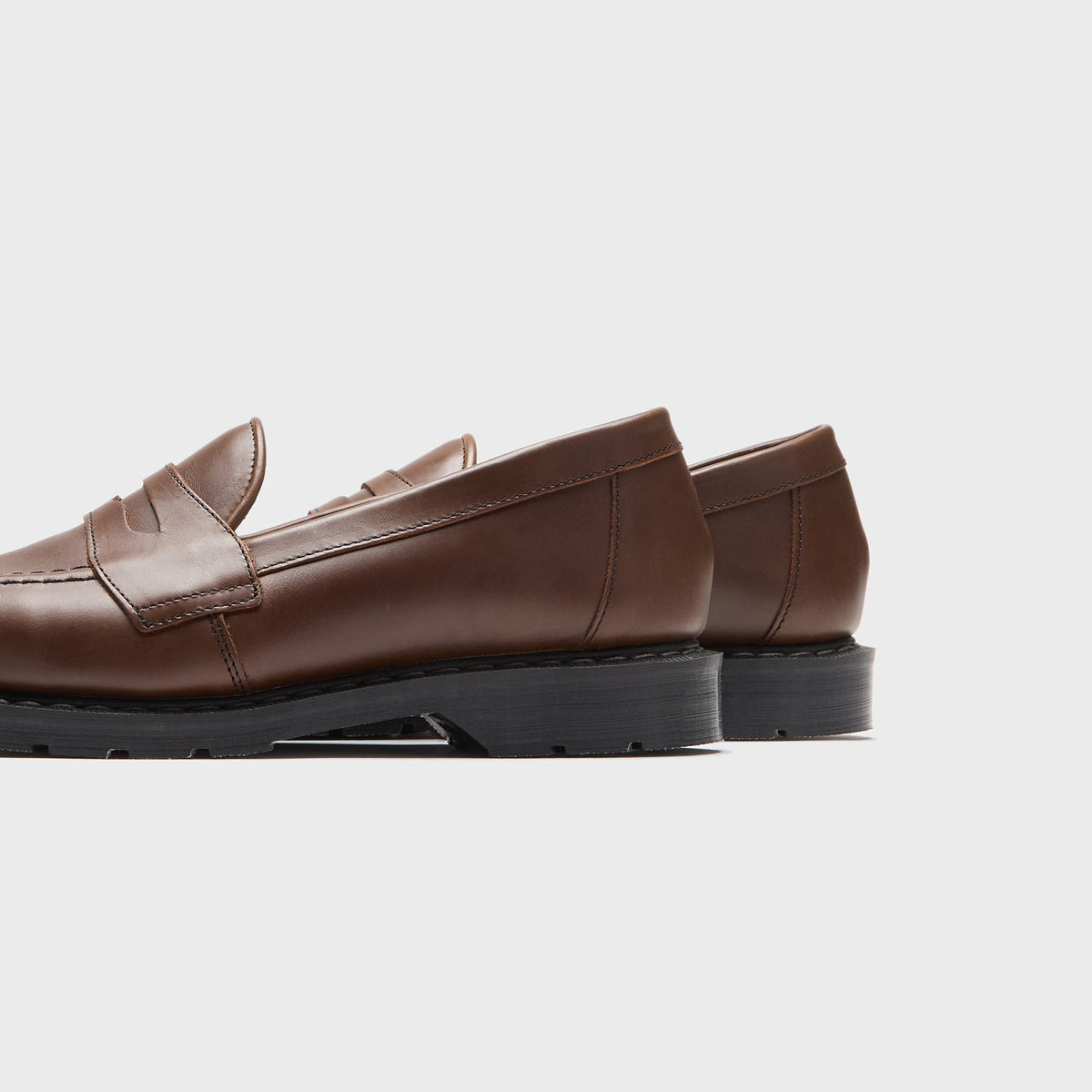 Solovair Gaucho Crazy Horse Penny Loafer - Dark Brown