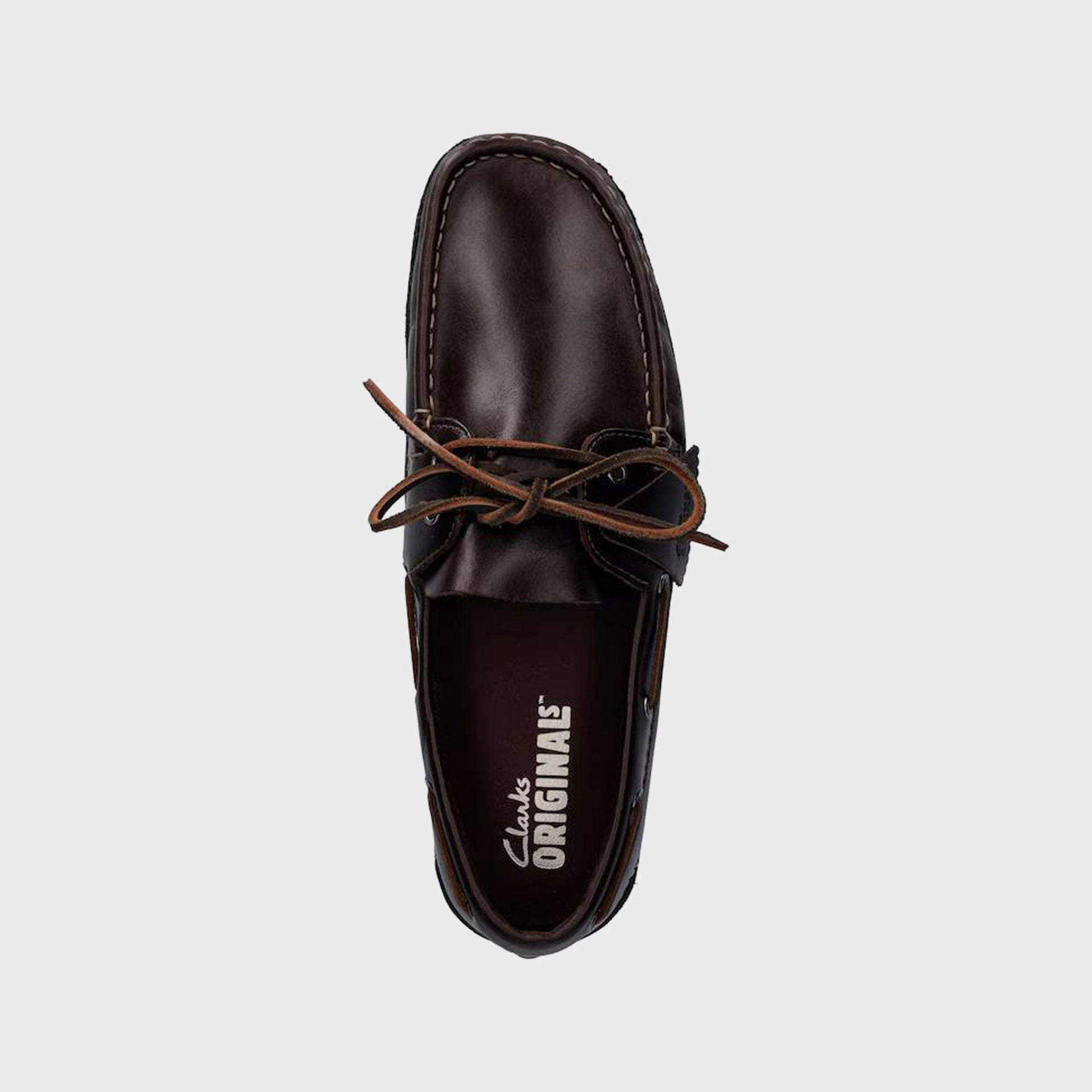 Clarks Godney Boat Shoe - Chestnut Brown