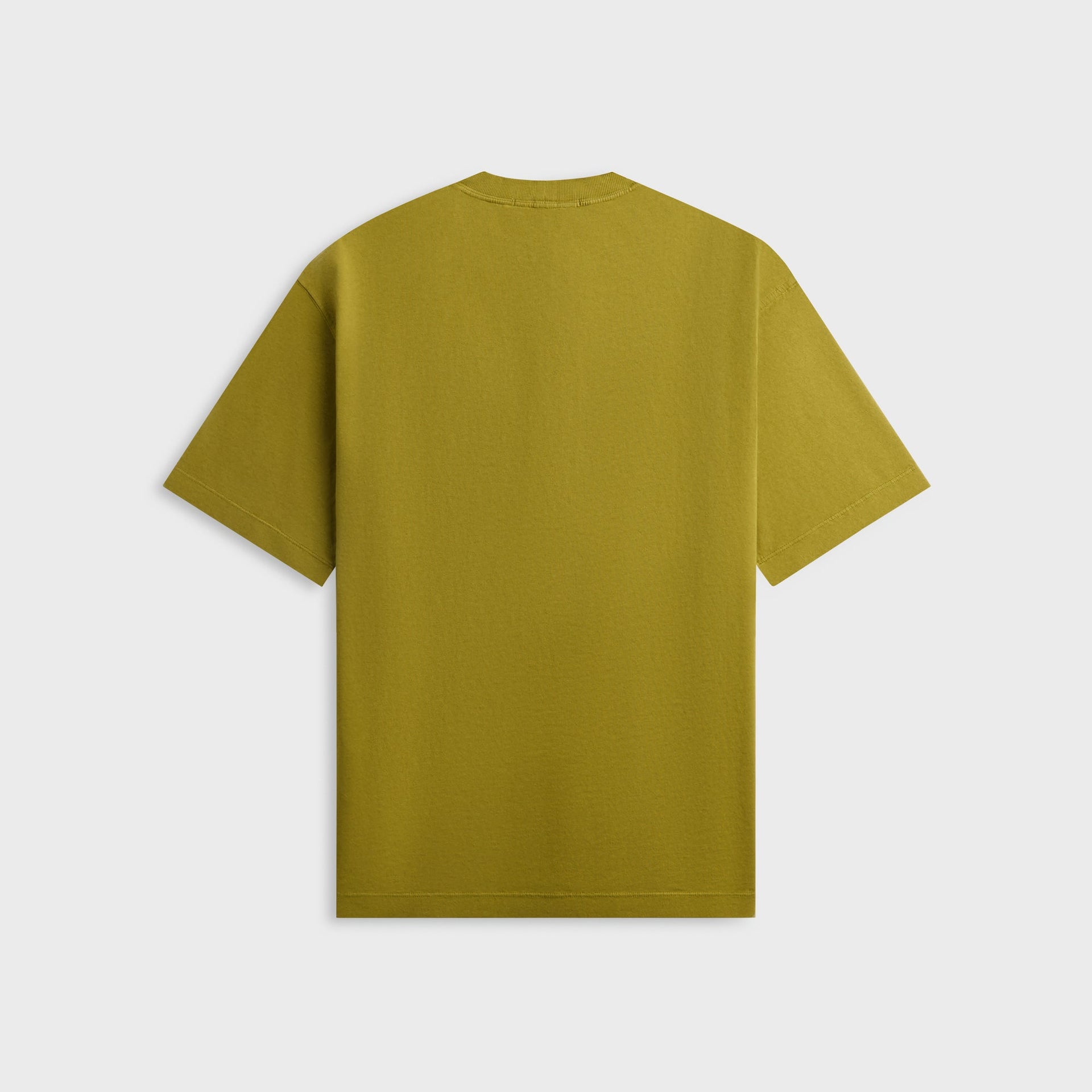 Stone Island cotton tee in cactus mustard-yellow, plain back view
