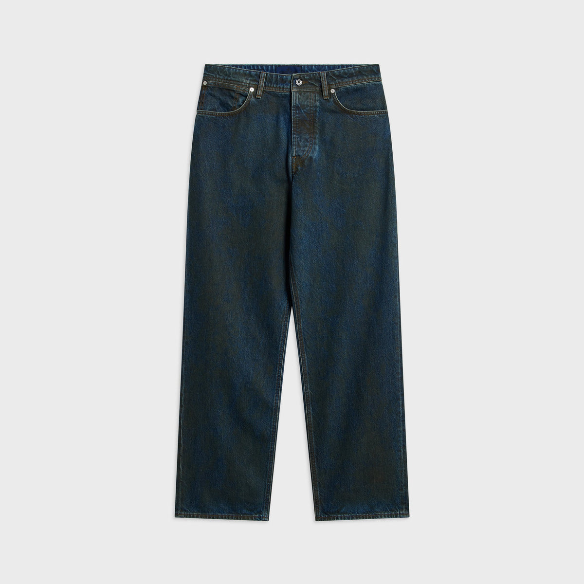 Stone Island Laser Pigment Indigo Denim Loose Fit Jean - Blue Black