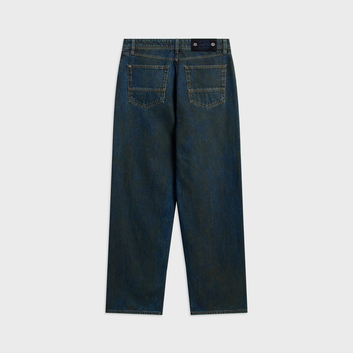 Stone Island Laser Pigment Indigo Denim Loose Fit Jean - Blue Black