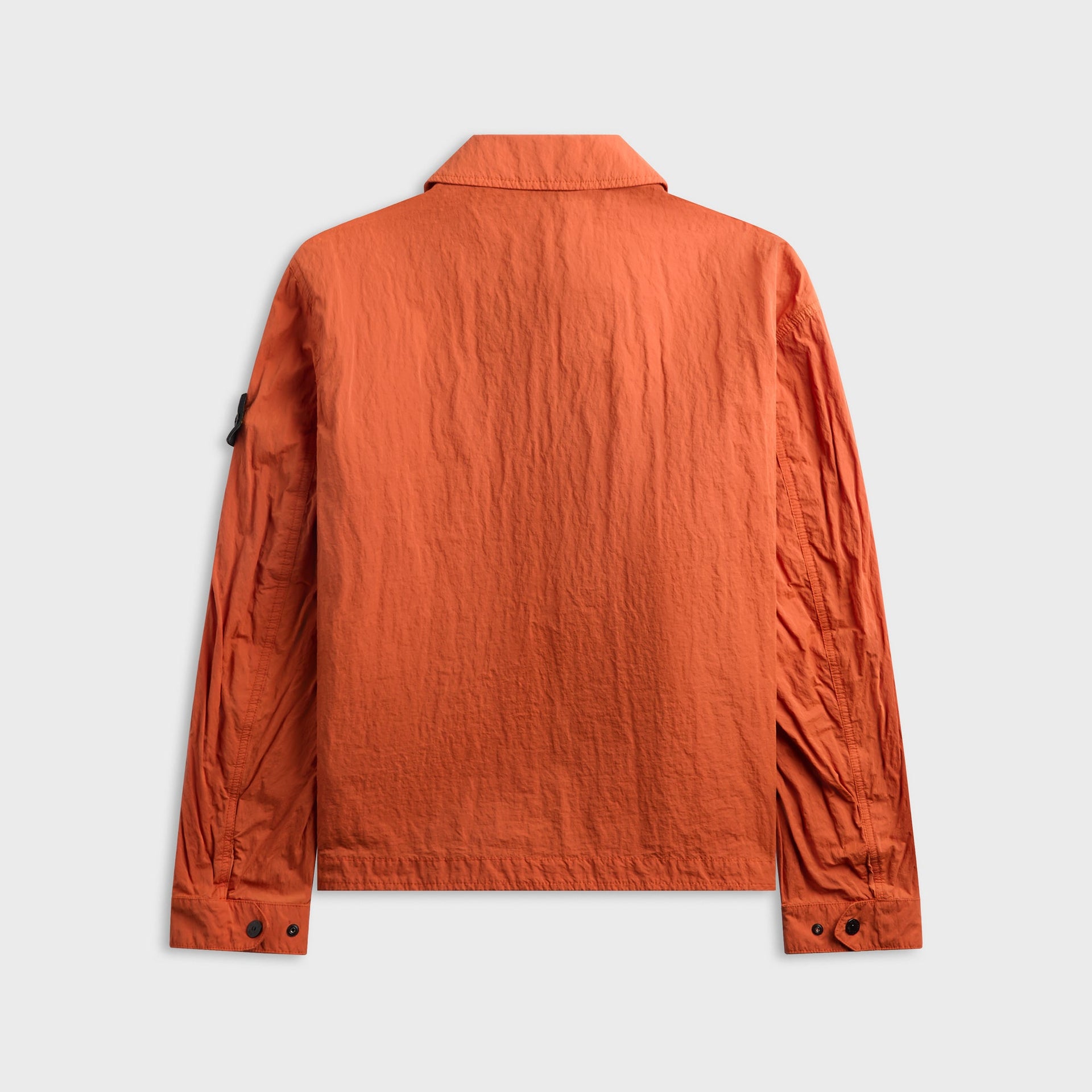 Stone Island burnt orange Nylon-TC coach jacket, plain crinkled back view
