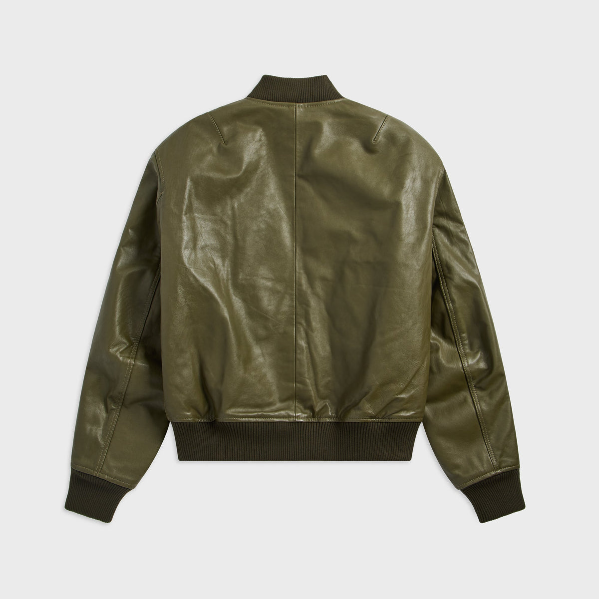 Sunflower Leather Flight Jacket - Green