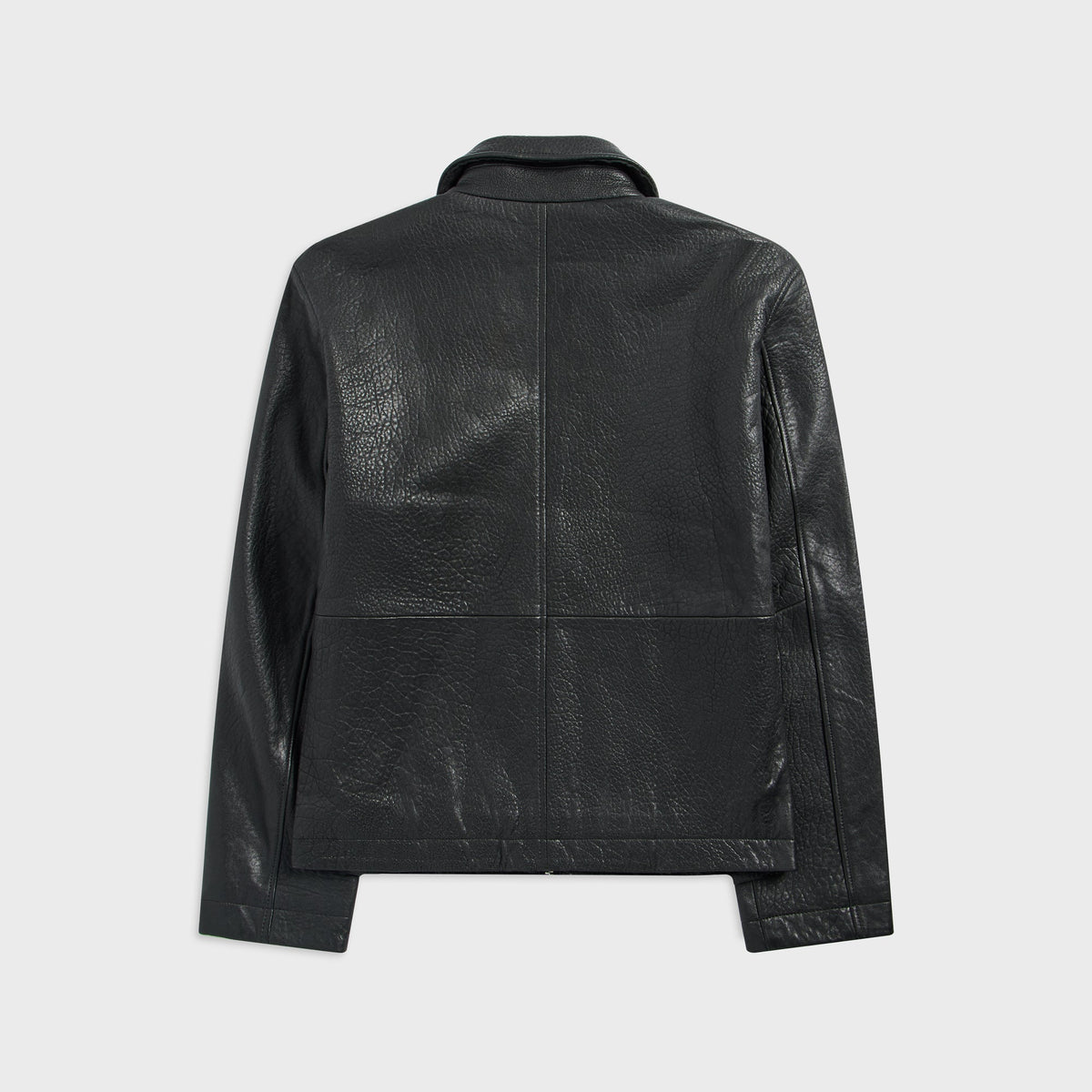 Sunflower Short Leather Jacket - Black