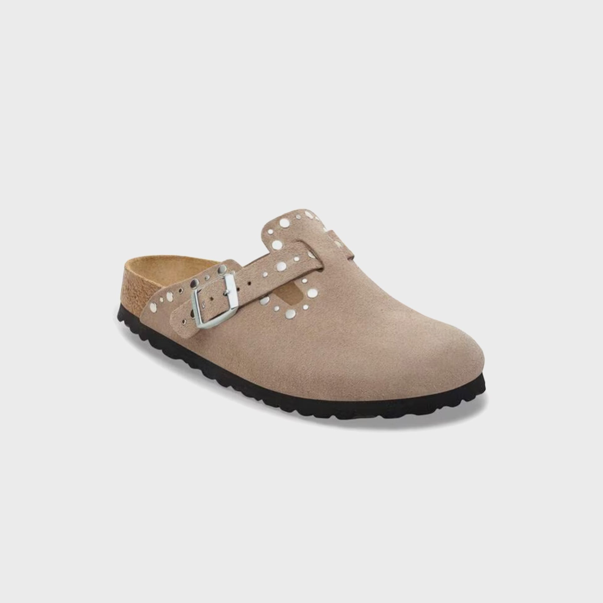 Birkenstock WMNS Boston Rivets - Taupe