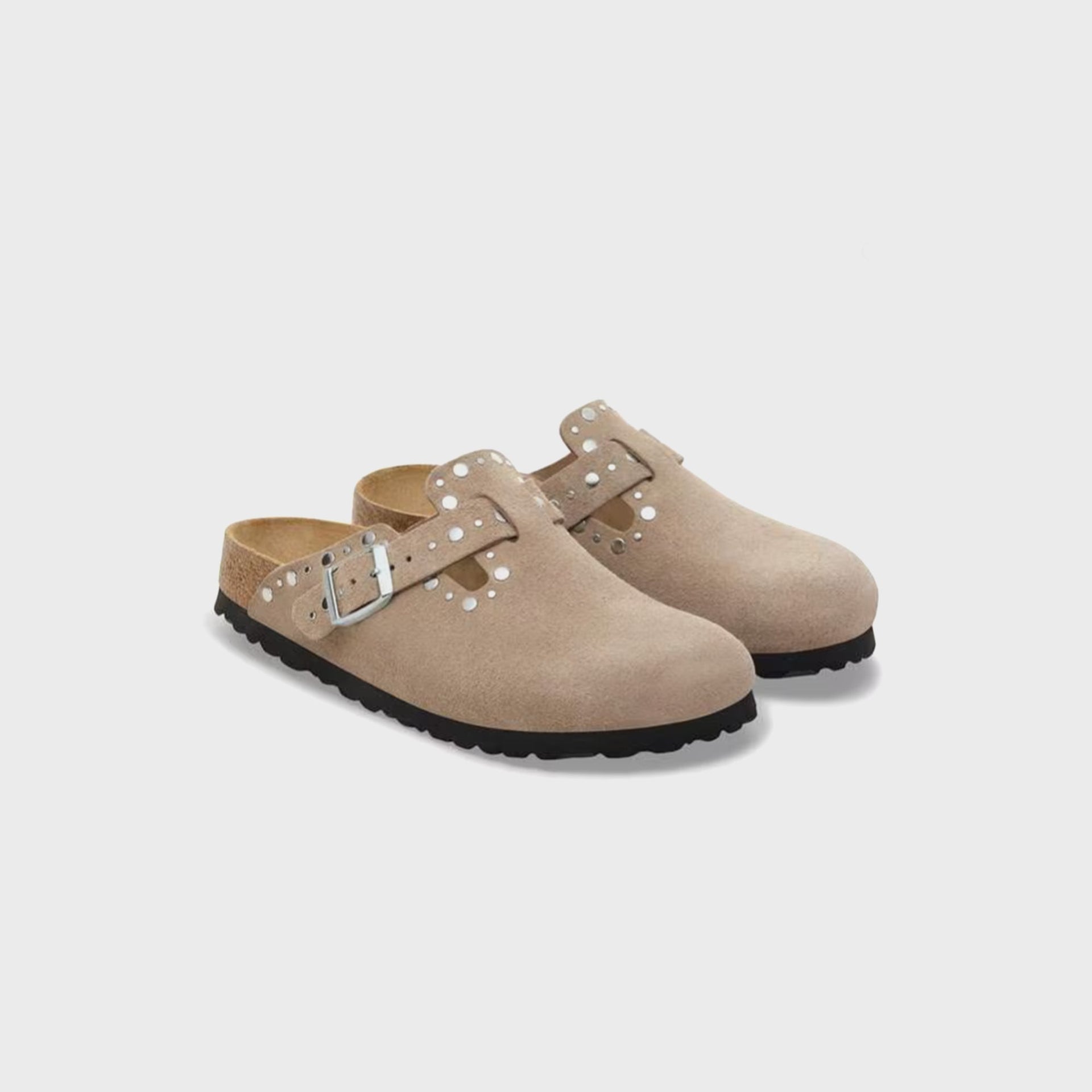 Birkenstock WMNS Boston Rivets - Taupe